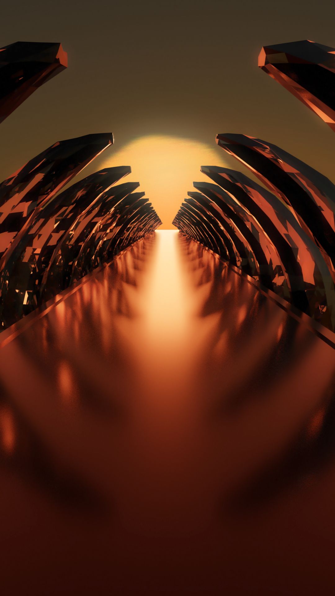 morning, blender 3d, abstract, sci fi, symmetry, reflection
