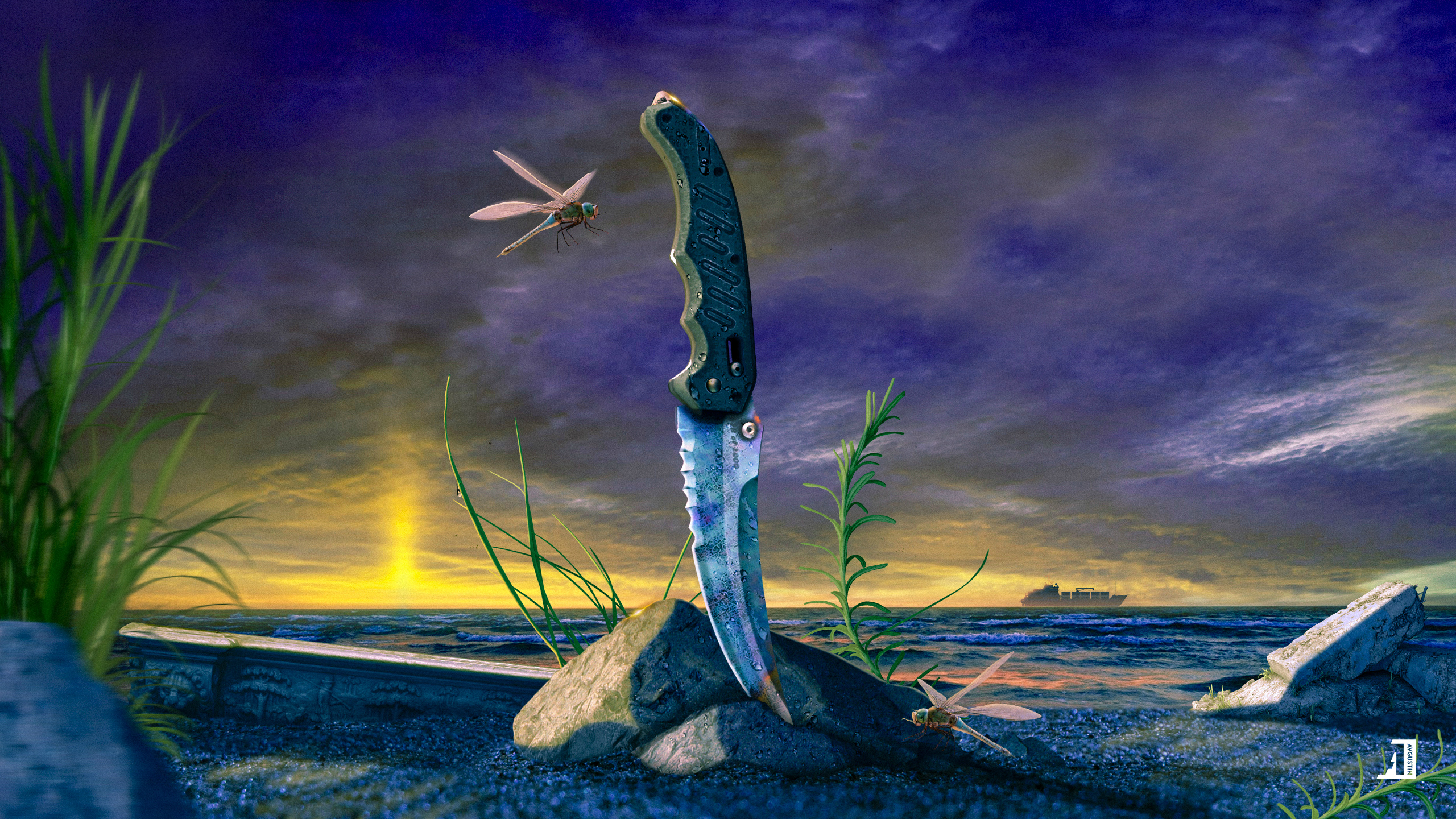 Laden Sie das Messer, Computerspiele, Gegenschlag, Counter Strike: Global Offensive-Bild kostenlos auf Ihren PC-Desktop herunter