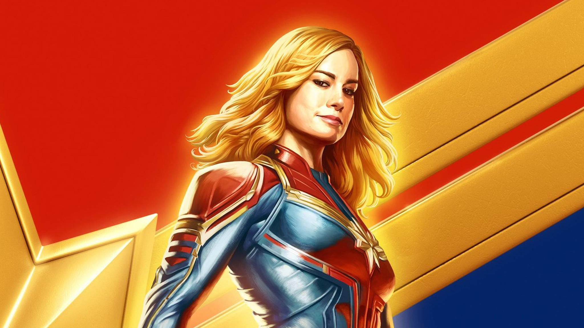 Download mobile wallpaper Blonde, Movie, Captain Marvel, Brie Larson for free.