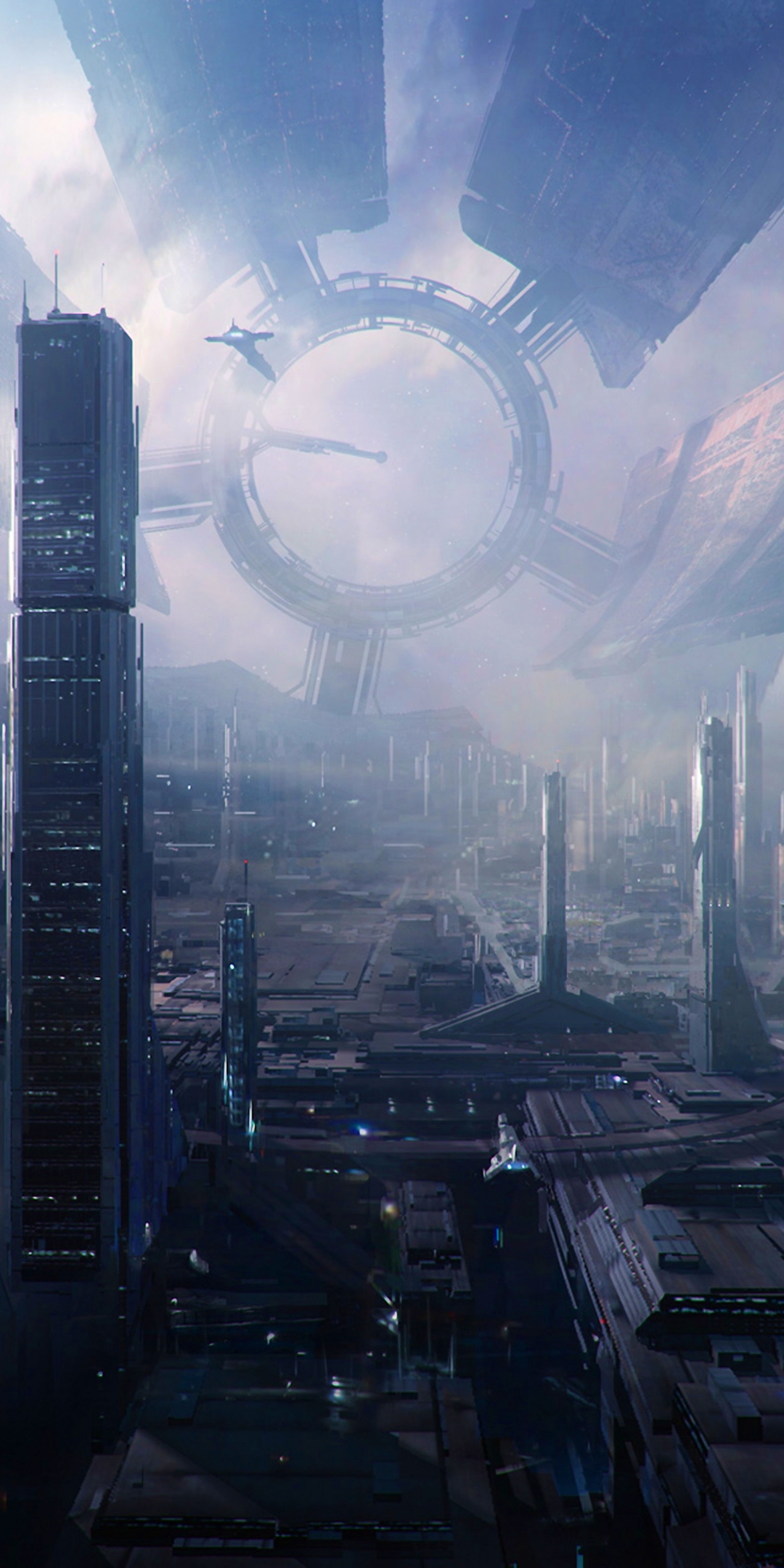 citadel (mass effect), mass effect, video game, mass effect 2, city, spaceship, building