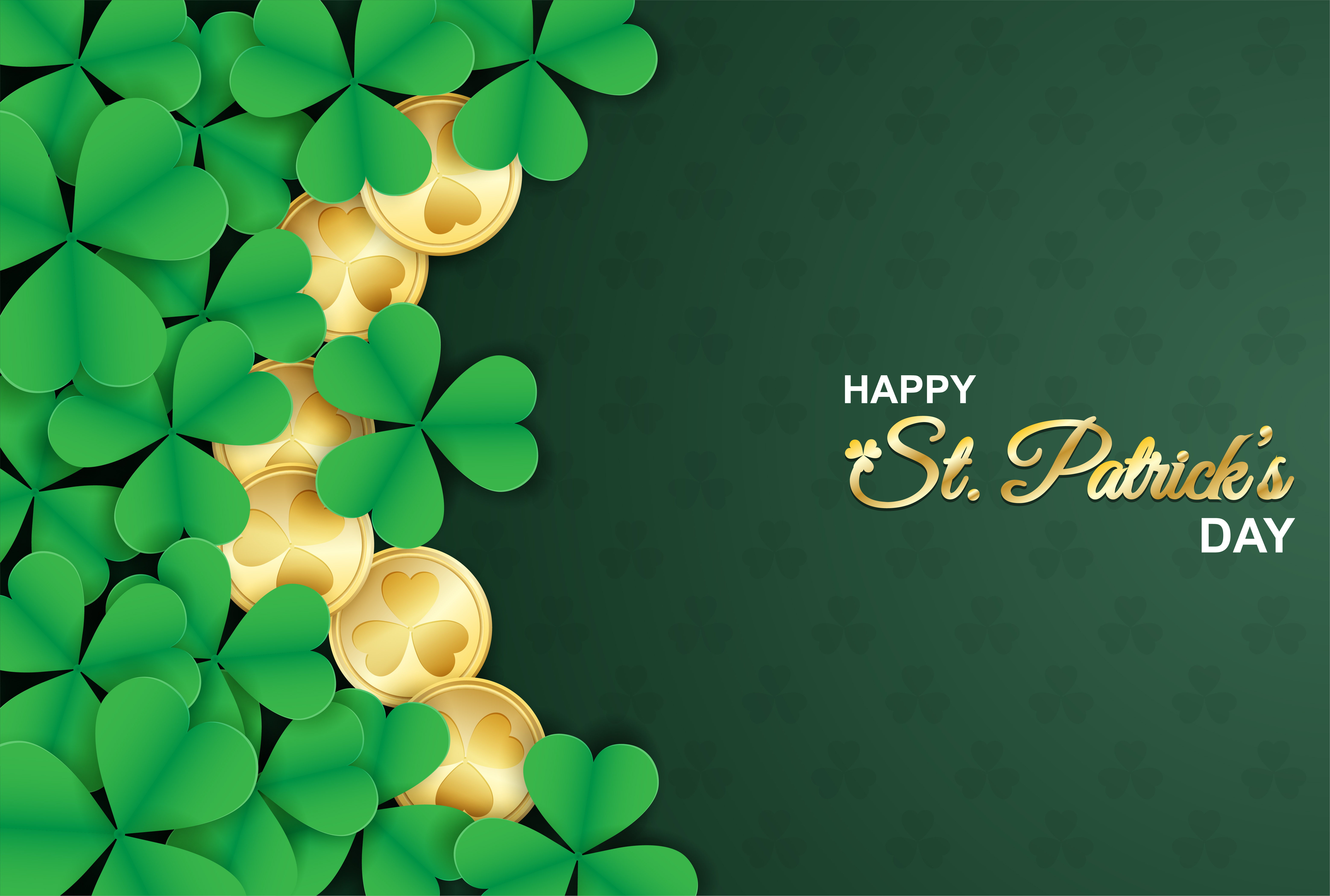 Laden Sie das Feiertage, Münze, St Patricks Day, Kleeblätter-Bild kostenlos auf Ihren PC-Desktop herunter