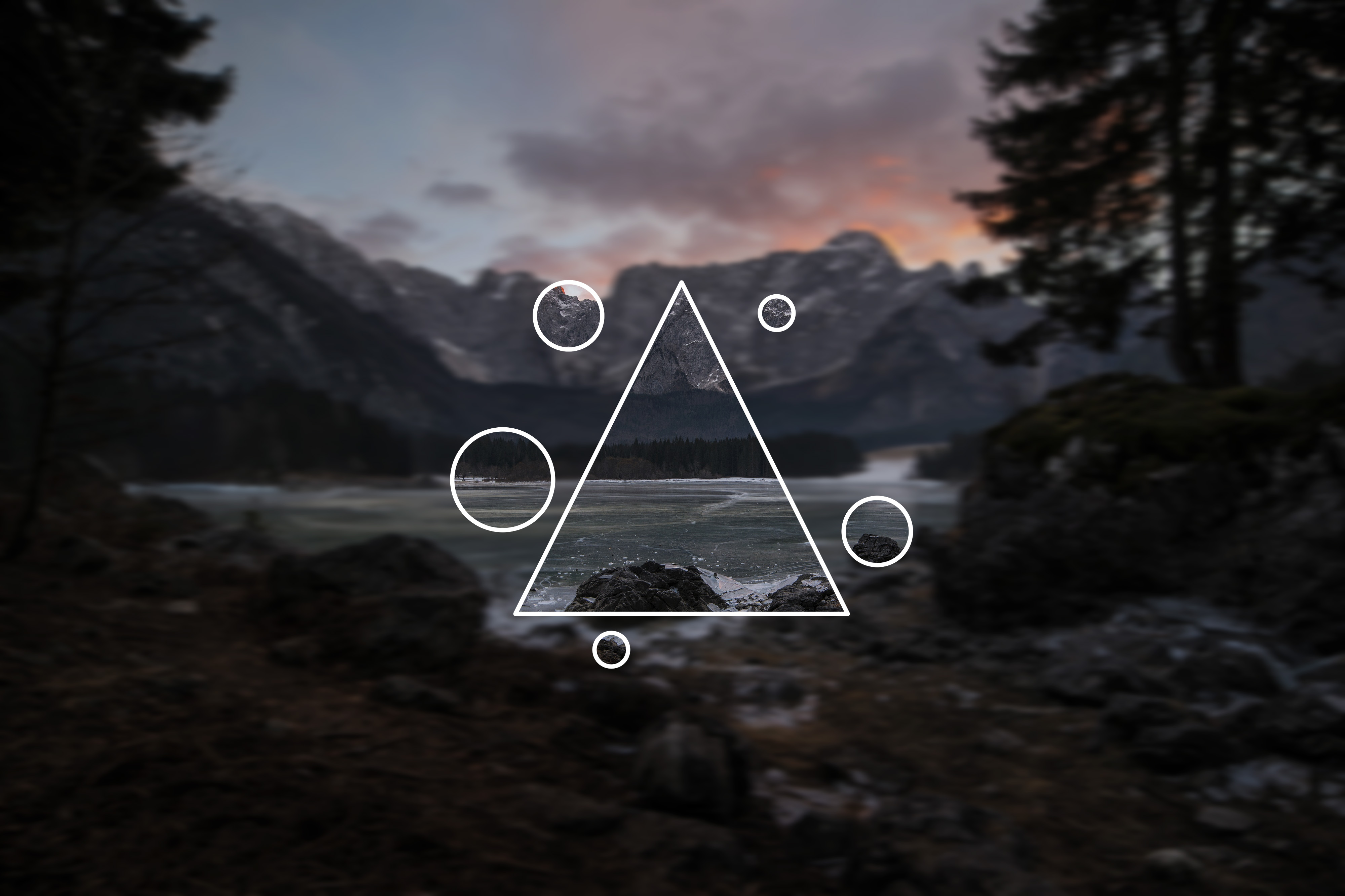 Download mobile wallpaper Mountain, Artistic, Polyscape for free.