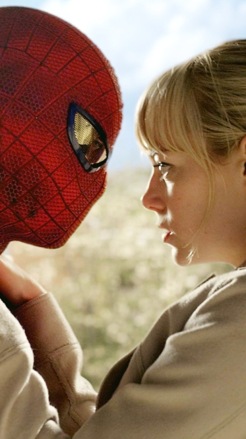 Handy-Wallpaper Filme, The Amazing Spider Man, Spider Man, Gwen Stacy kostenlos herunterladen.