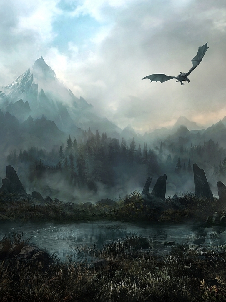 Download mobile wallpaper Landscape, Mountain, Video Game, The Elder Scrolls V: Skyrim, The Elder Scrolls for free.