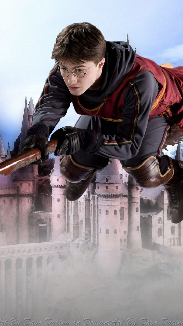 Handy-Wallpaper Harry Potter, Daniel Radcliffe, Filme, Hogwarts Schloss kostenlos herunterladen.