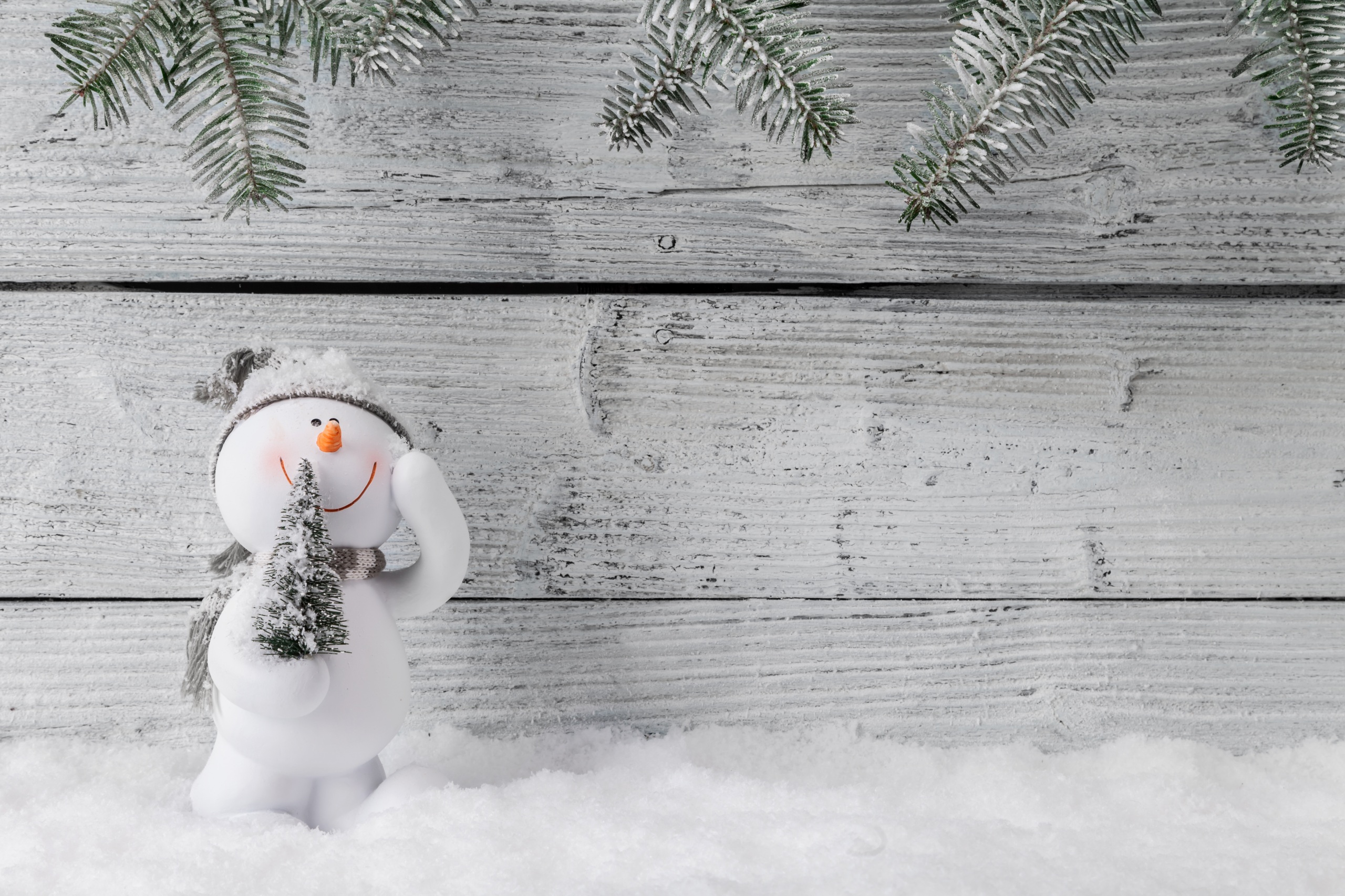 Free download wallpaper Winter, Snow, Snowman, Wood, Photography on your PC desktop