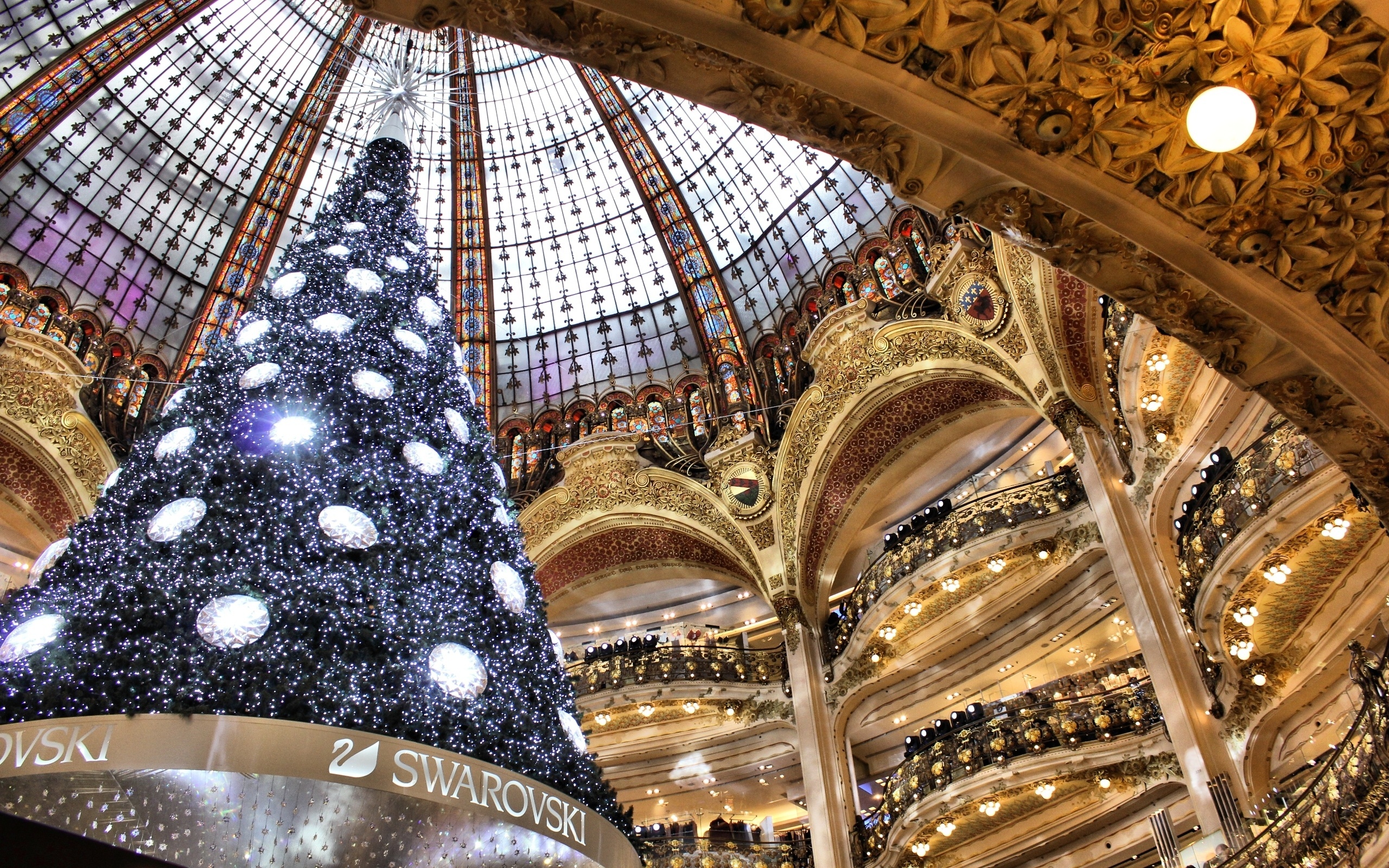 584817 Hintergrundbild herunterladen weihnachtsbeleuchtung, feiertage, weihnachten, weihnachtsbaum, paris - Bildschirmschoner und Bilder kostenlos