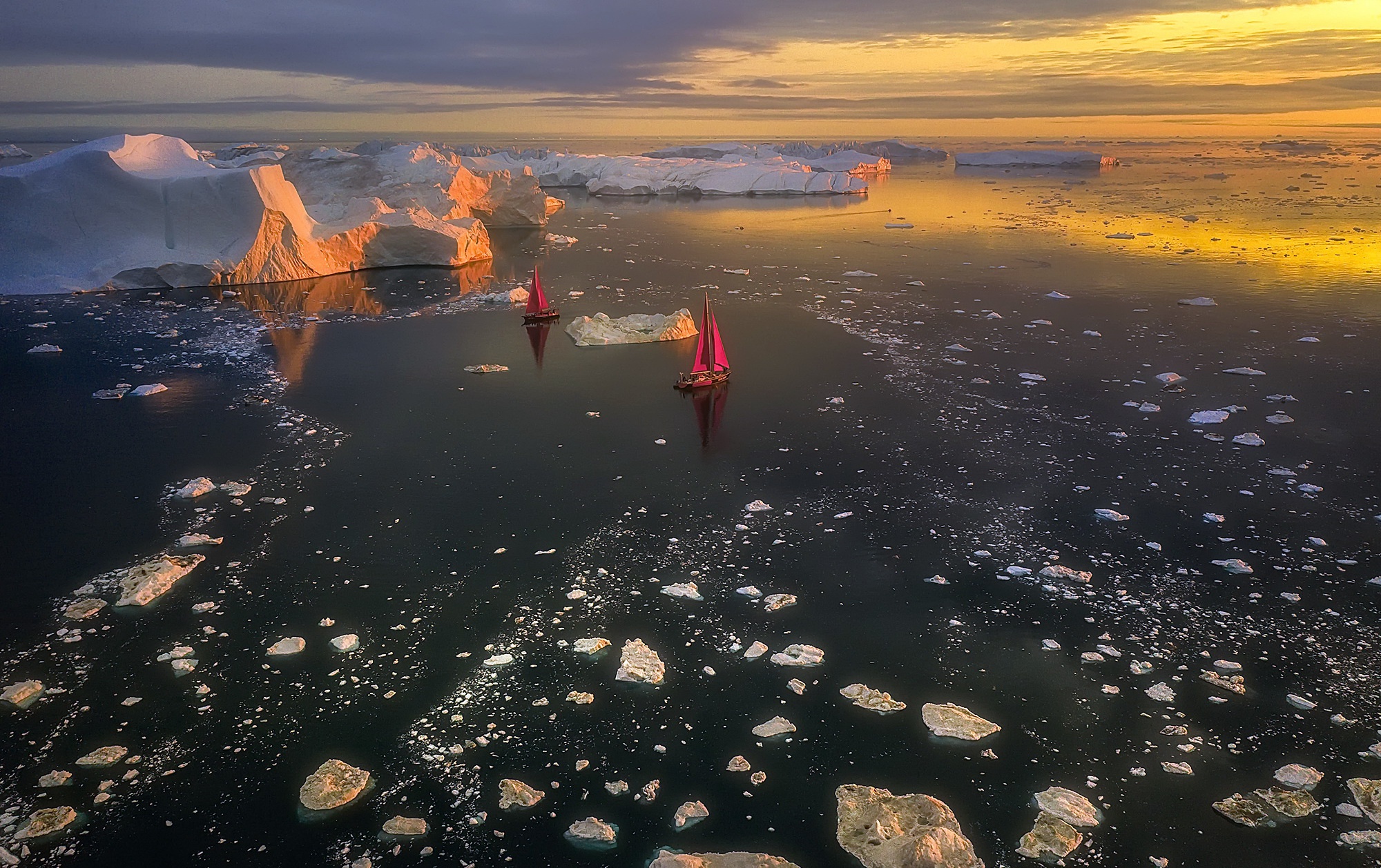 greenland, ice, photography, landscape, boat, iceberg, ocean, sea