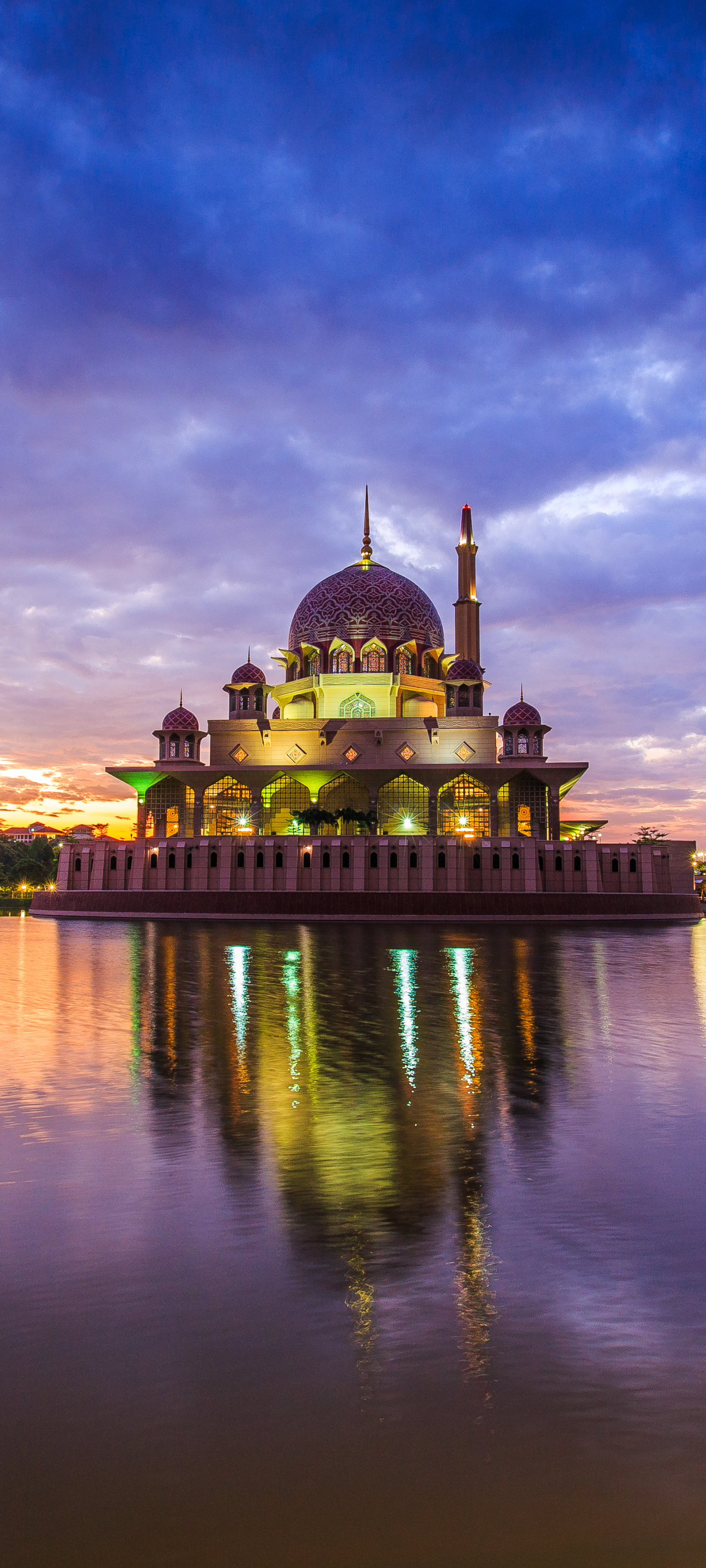 1186210 Hintergrundbild herunterladen religiös, putra moschee, malaysia, dämmerung, putrajaya, moscheen - Bildschirmschoner und Bilder kostenlos