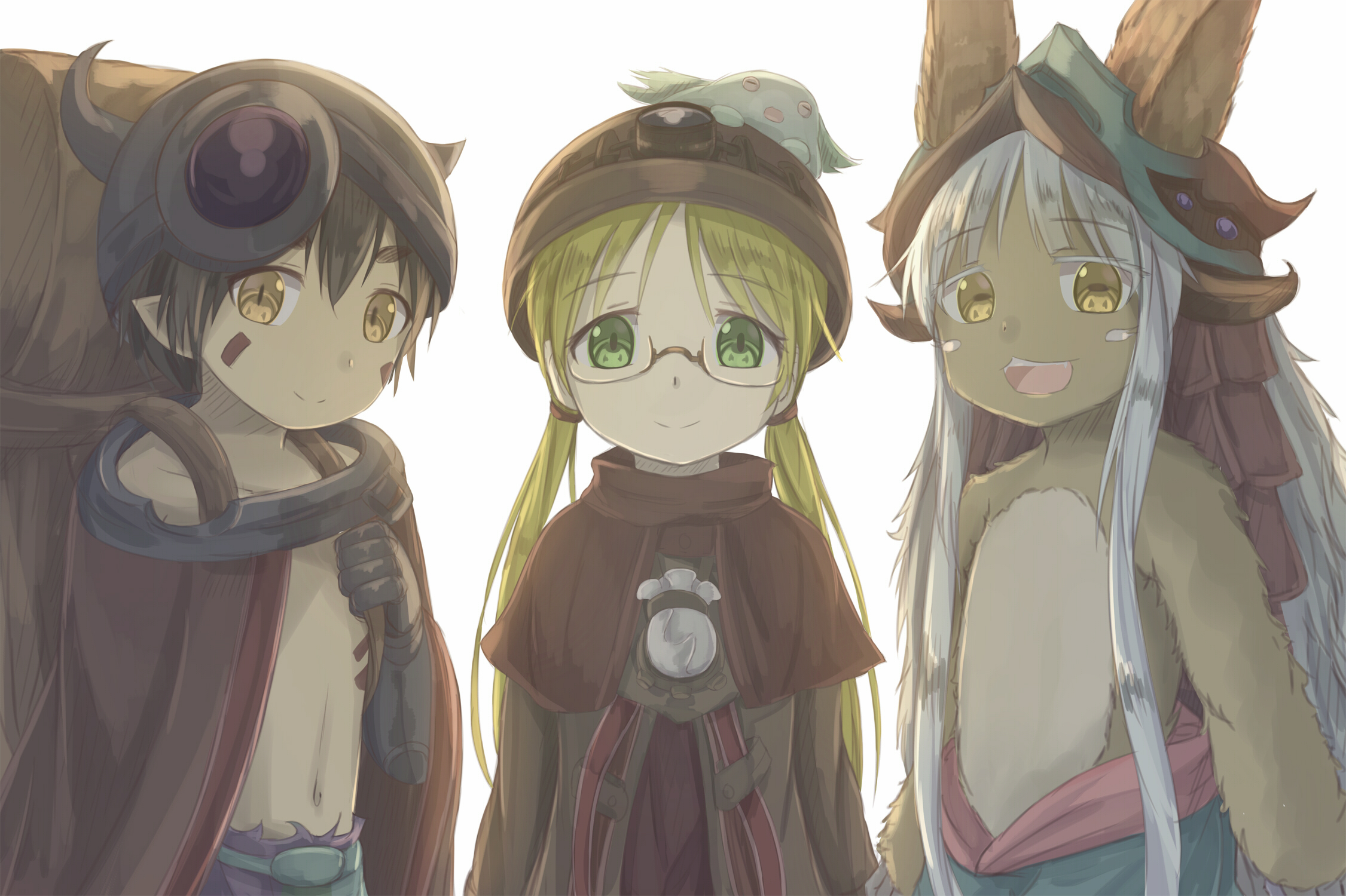 422669 descargar fondo de pantalla animado, made in abyss, nanachi (hecho en abismo), regu (hecho en abyss), riko (hecho en abismo): protectores de pantalla e imágenes gratis