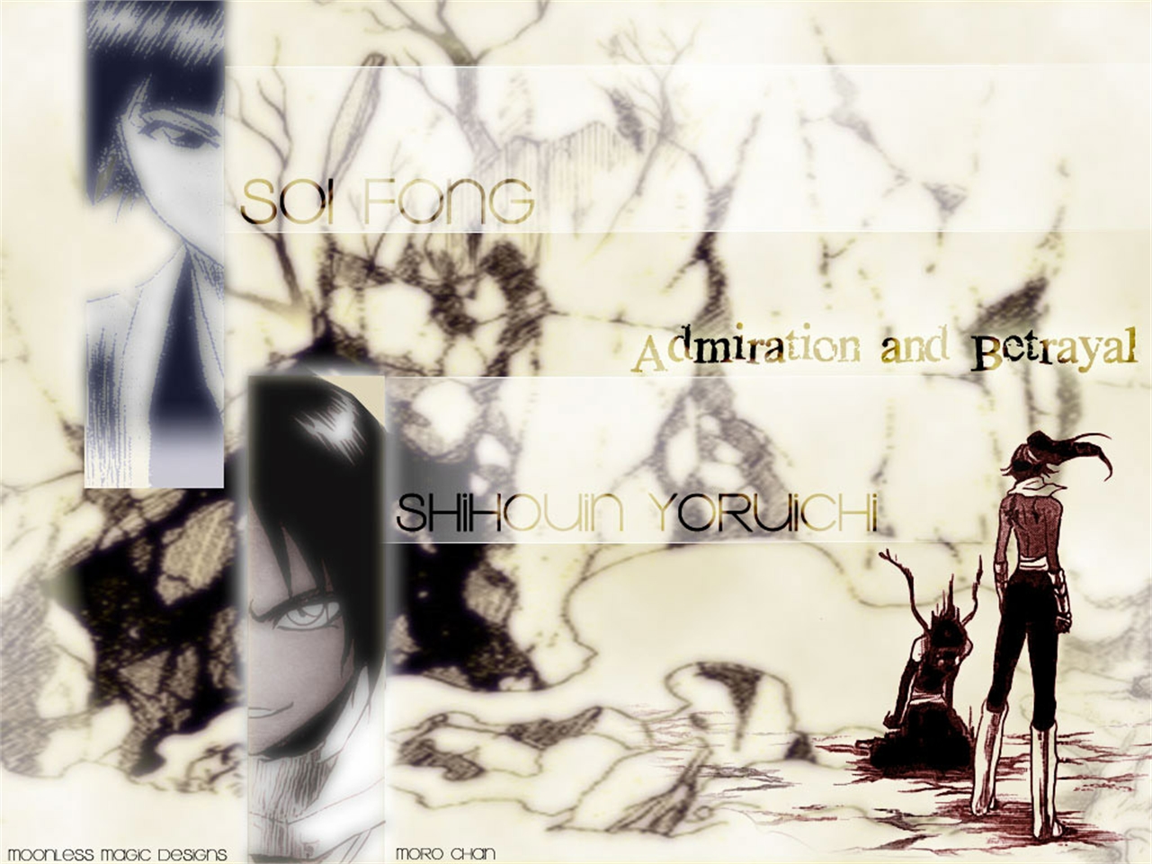 Free download wallpaper Anime, Bleach, Yoruichi Shihôin, Soifon (Bleach) on your PC desktop