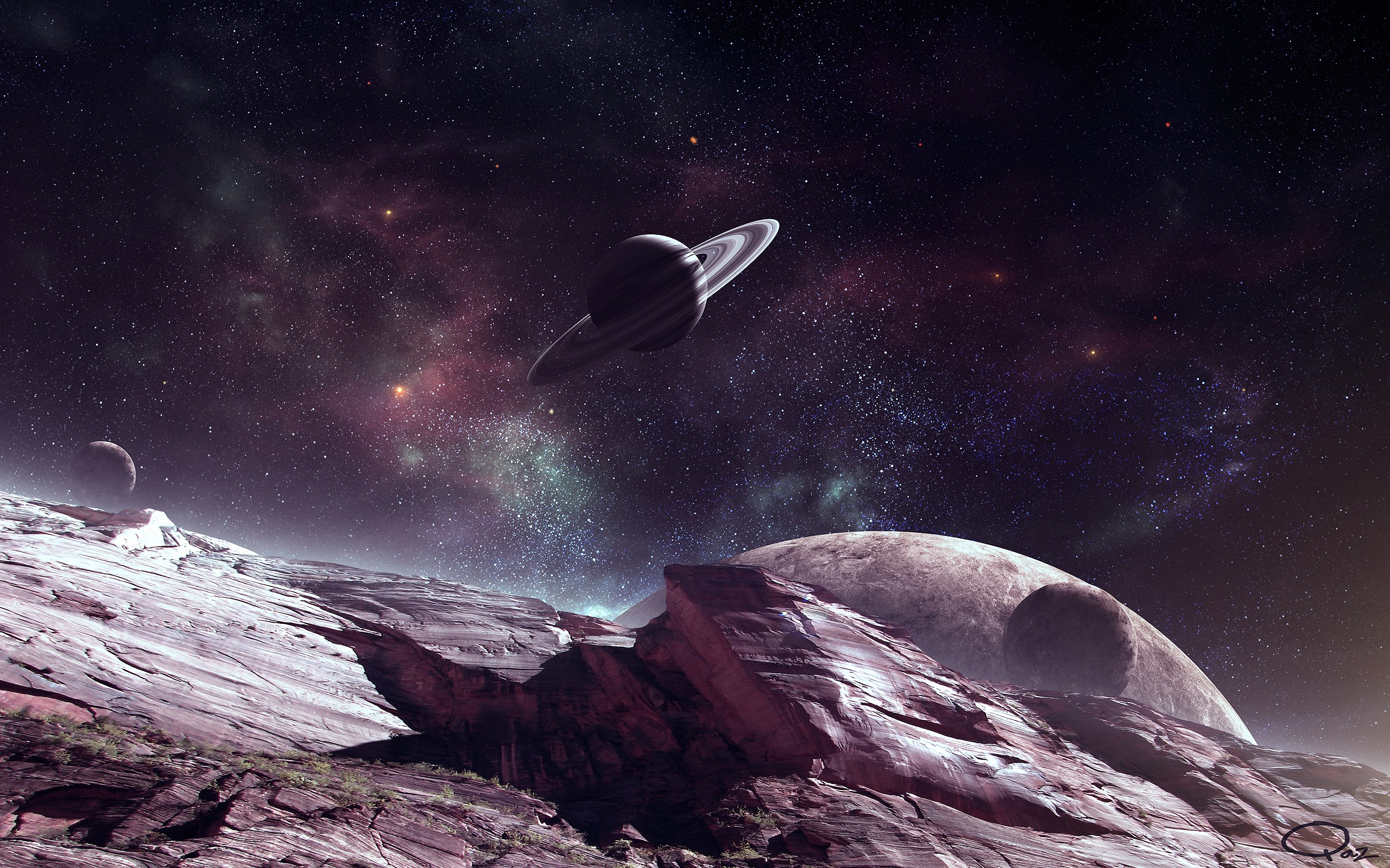 Free download wallpaper Stars, Nebula, Space, Planet, Sci Fi, Planetscape on your PC desktop