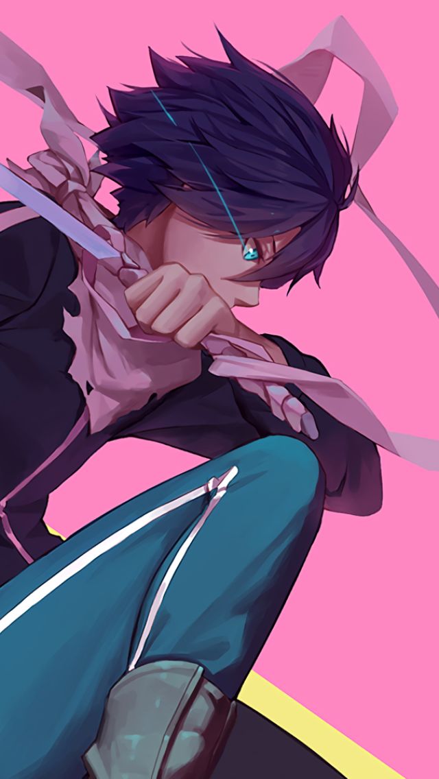 Descarga gratuita de fondo de pantalla para móvil de Ojos Azules, Animado, Pelo Negro, Noragami, Yato (Noragami).