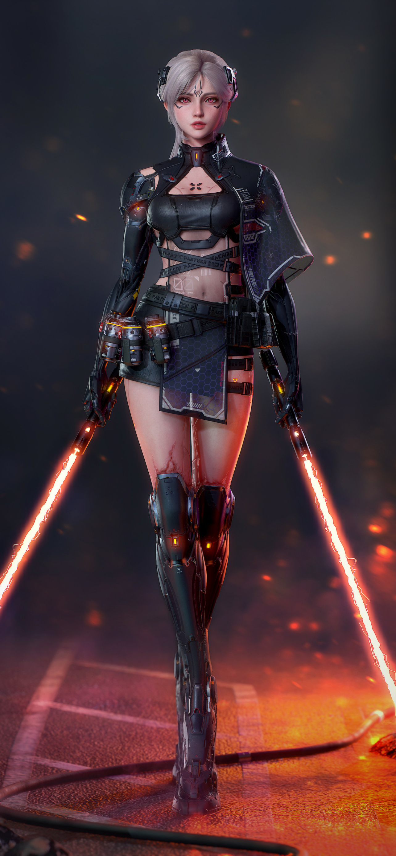 Download mobile wallpaper Star Wars, Sci Fi, Lightsaber, Short Hair, White Hair, Woman Warrior for free.