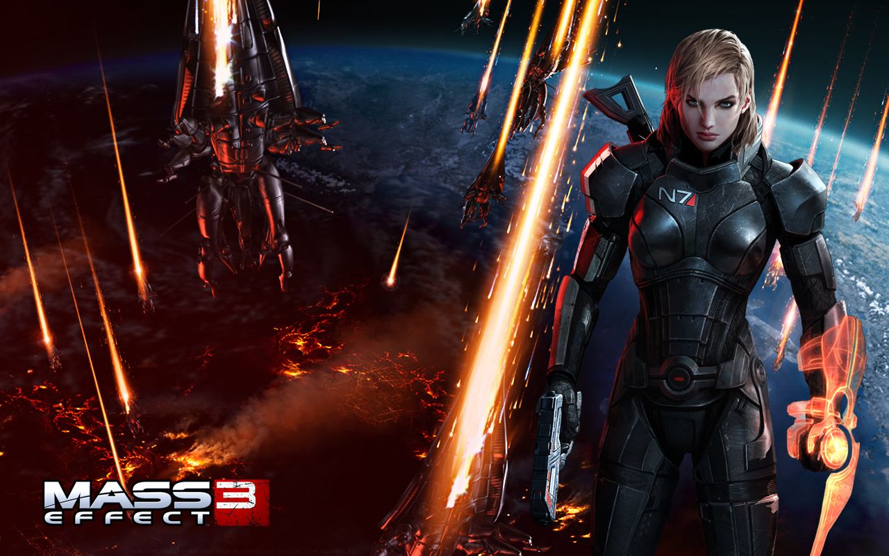 Handy-Wallpaper Computerspiele, Mass Effect 3, Kommandant Shepard kostenlos herunterladen.