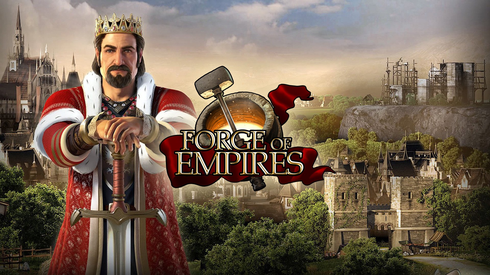 878219 descargar fondo de pantalla videojuego, forge of empires, espada, pueblo: protectores de pantalla e imágenes gratis