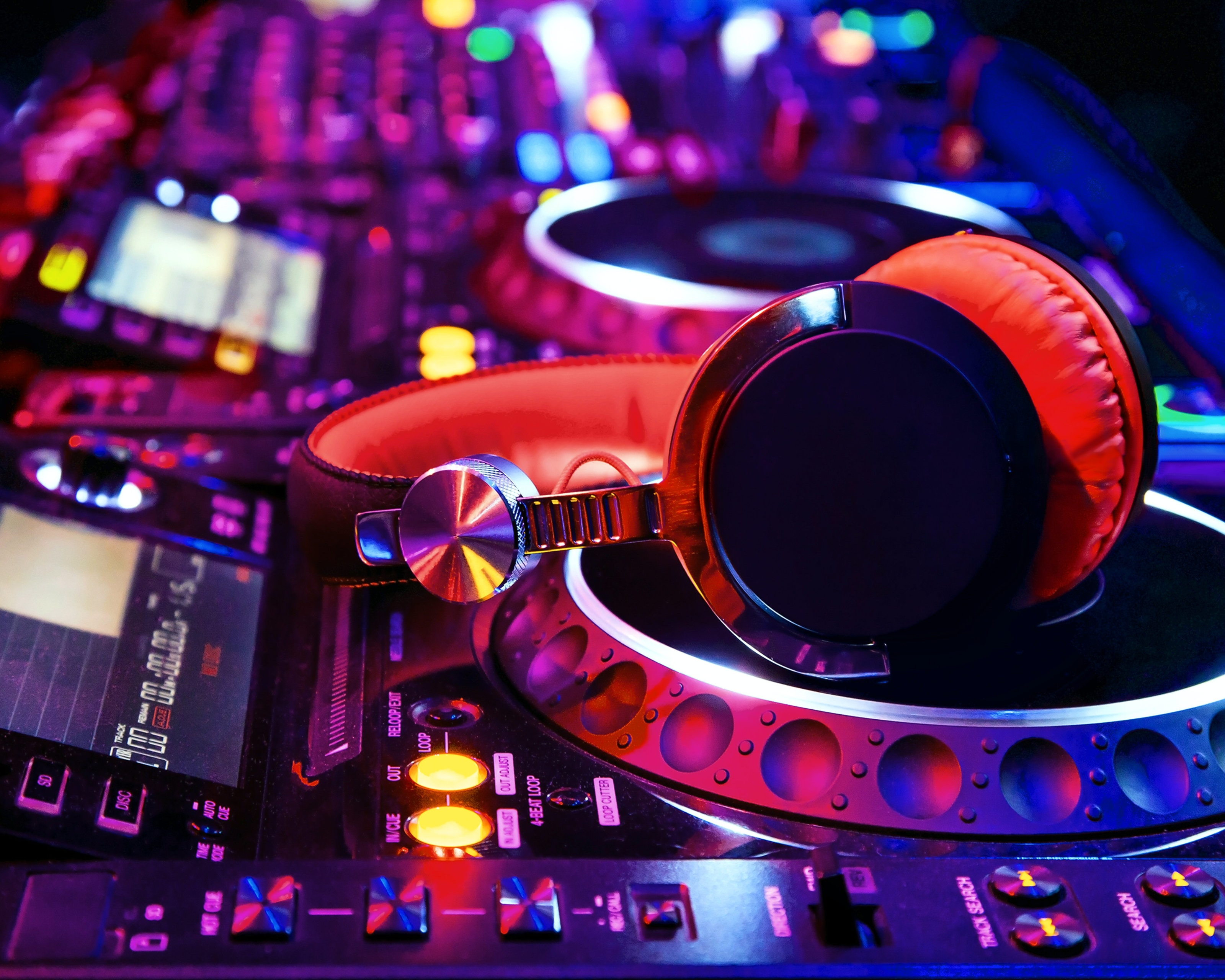 Download mobile wallpaper Music, Headphones, Colorful for free.