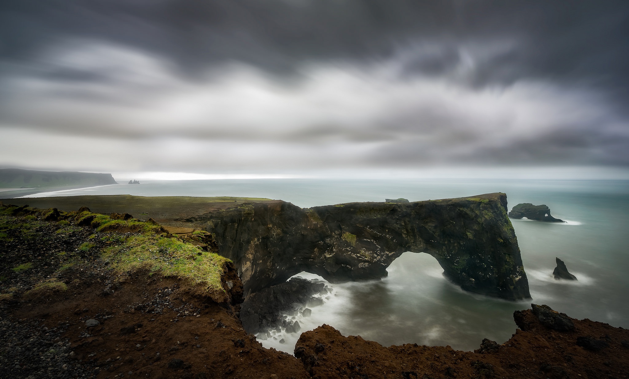 Free download wallpaper Nature, Horizon, Ocean, Earth, Cliff, Arch, Coastline on your PC desktop