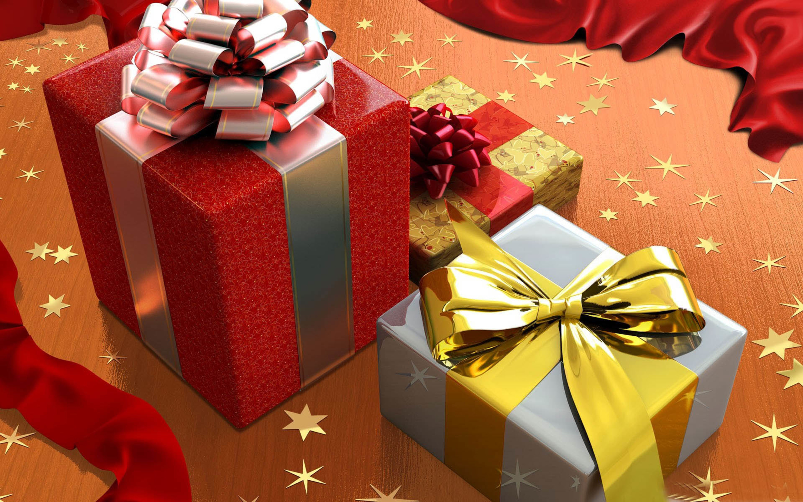 Download mobile wallpaper Christmas, Holiday, Gift, Ribbon for free.