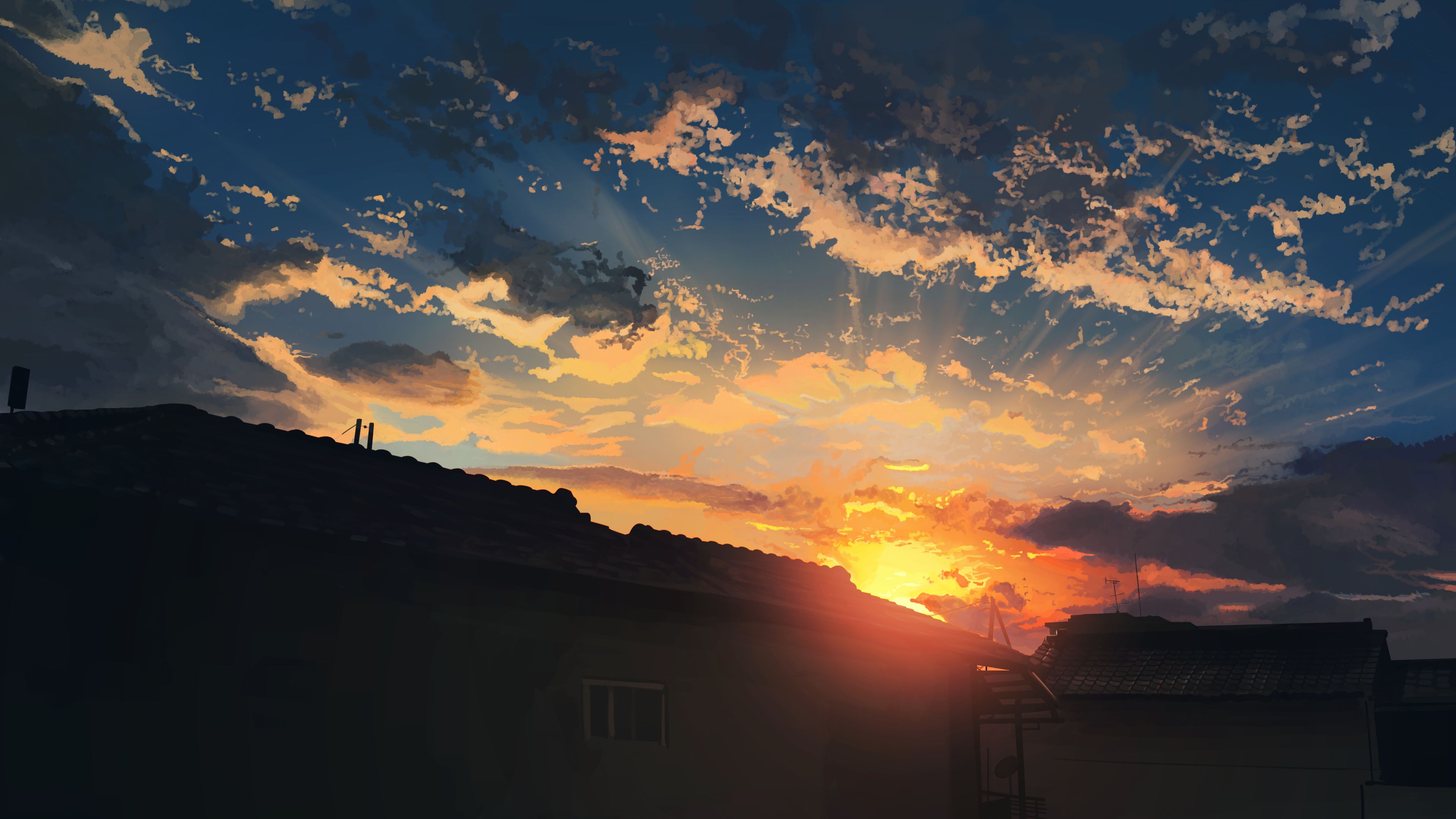 Handy-Wallpaper Sonnenuntergang, Animes kostenlos herunterladen.