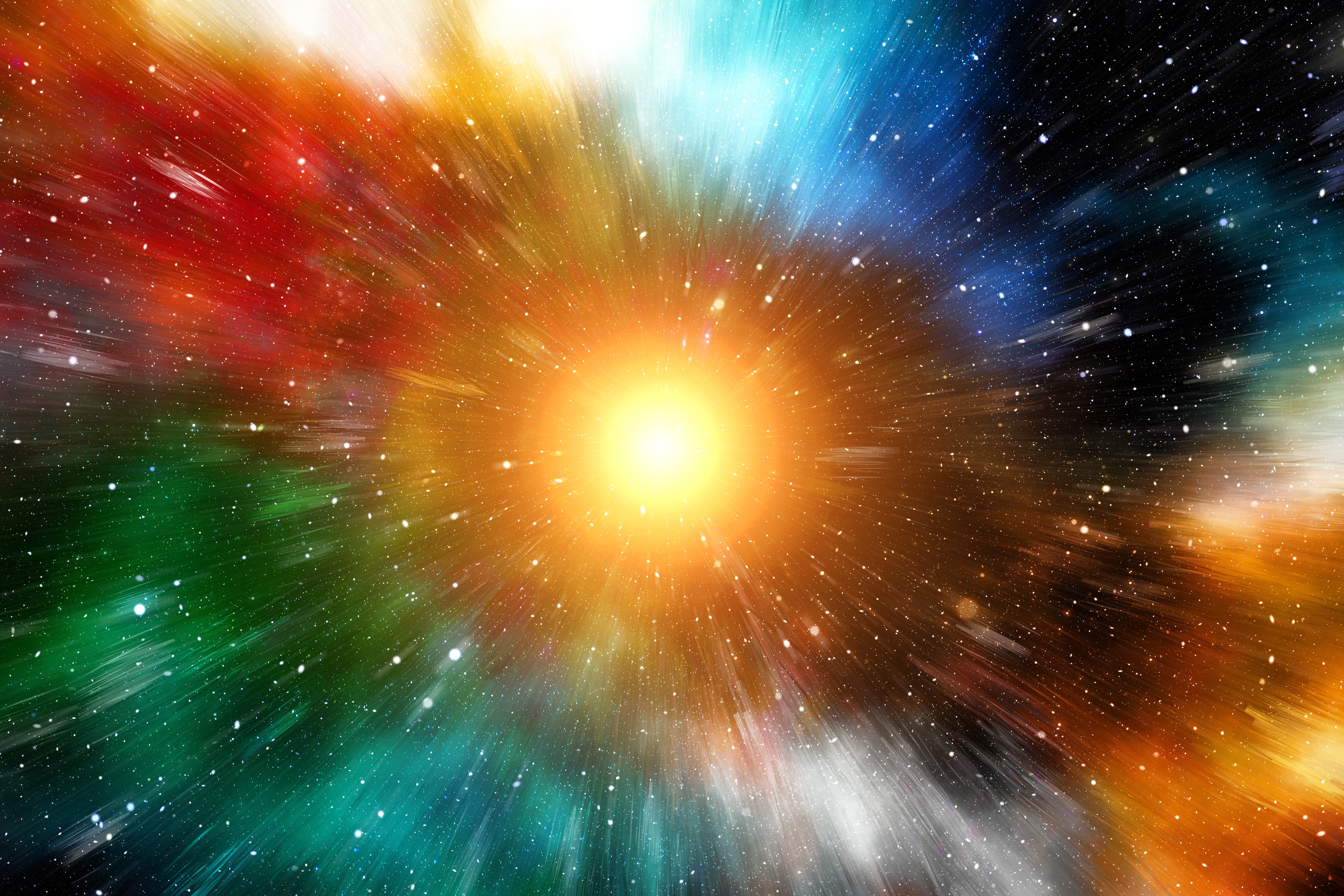 Free download wallpaper Shine, Beams, Rays, Sun, Bright, Motley, Multicolored, Brilliance, Abstract on your PC desktop