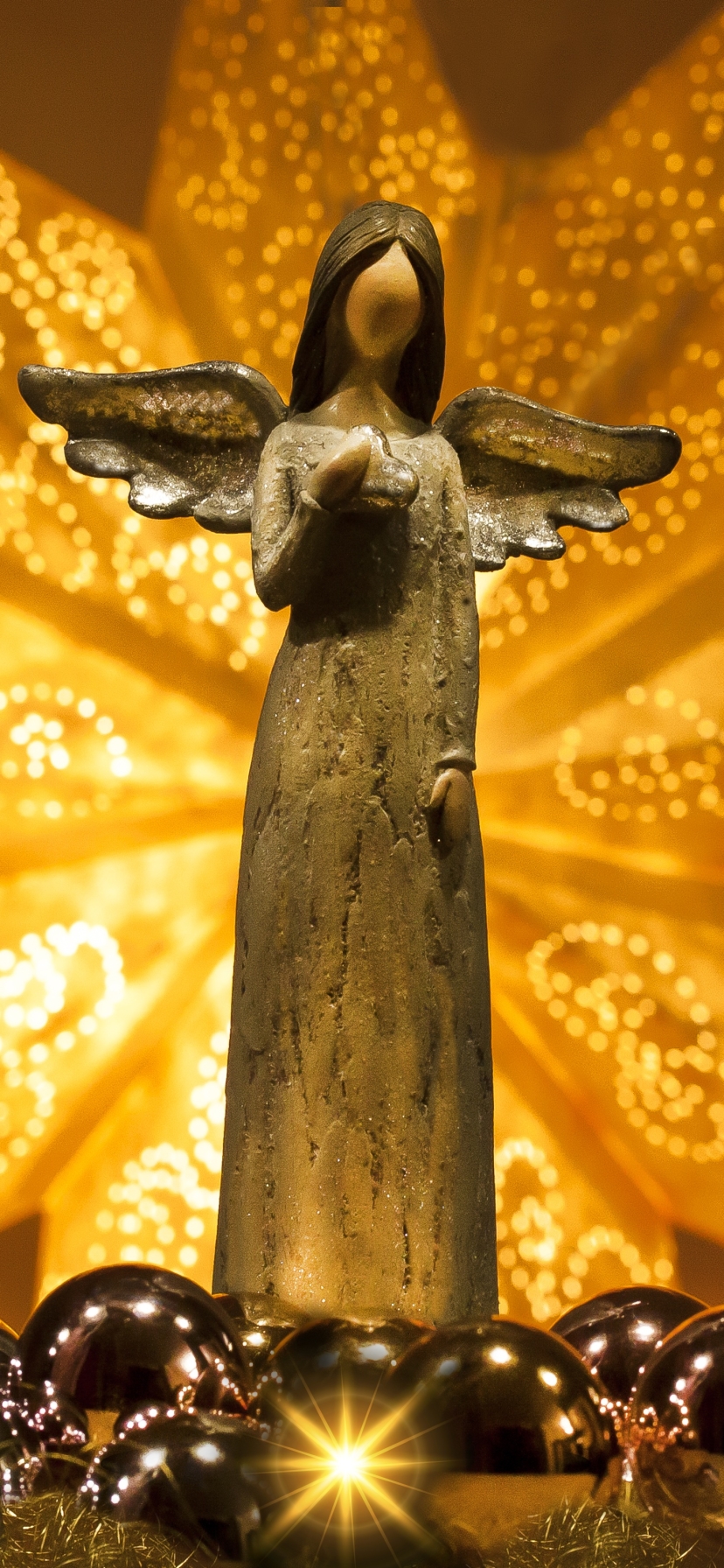 Download mobile wallpaper Christmas, Holiday, Angel, Figurine, Christmas Ornaments for free.
