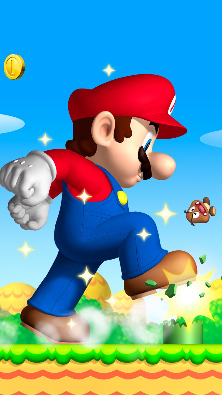 Скачати мобільні шпалери Маріо, Відеогра, Новий Super Mario Bros, Гумба безкоштовно.