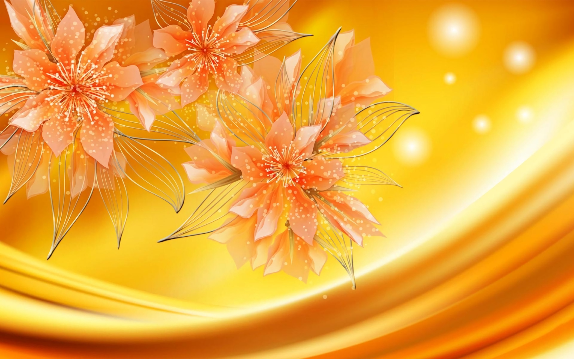 Free download wallpaper Flowers, Flower, Fall, Artistic, Orange (Color) on your PC desktop
