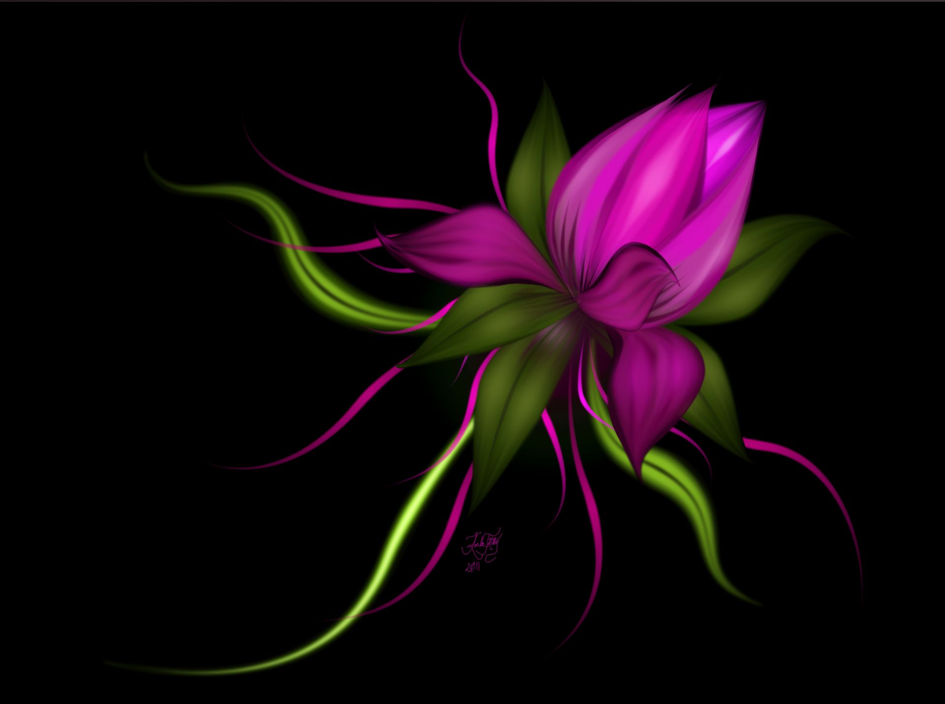 Free download wallpaper Flowers, Flower, Bud, Artistic, Purple Flower on your PC desktop