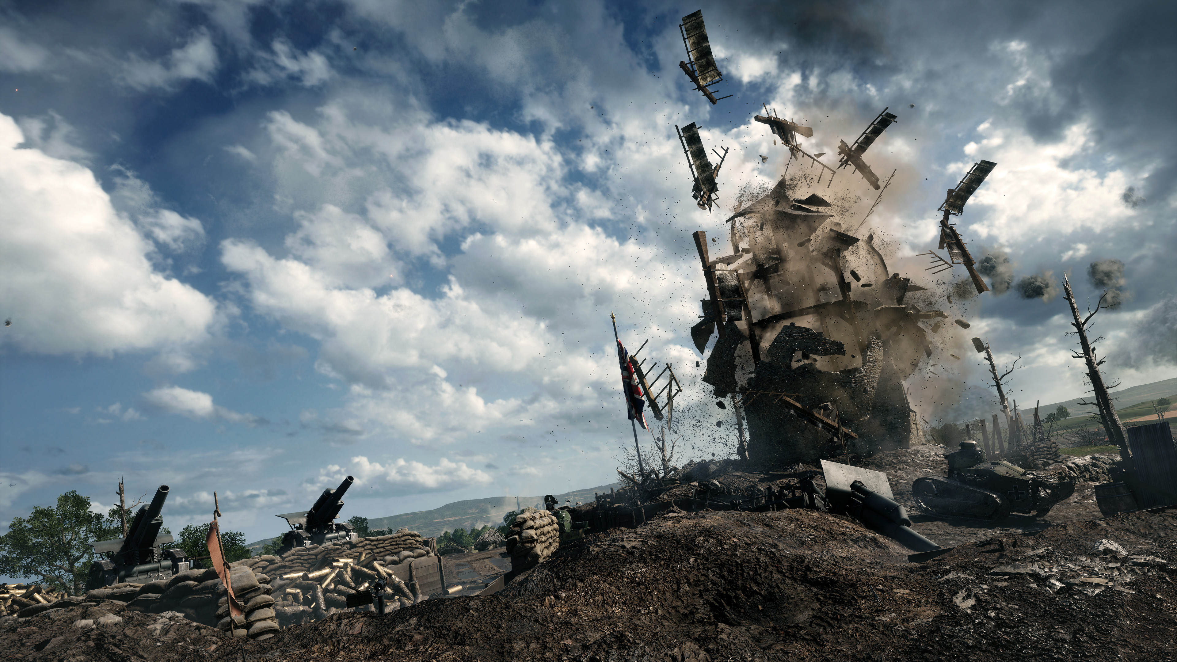 Descarga gratuita de fondo de pantalla para móvil de Campo De Batalla, Molino, Videojuego, Battlefield 1.
