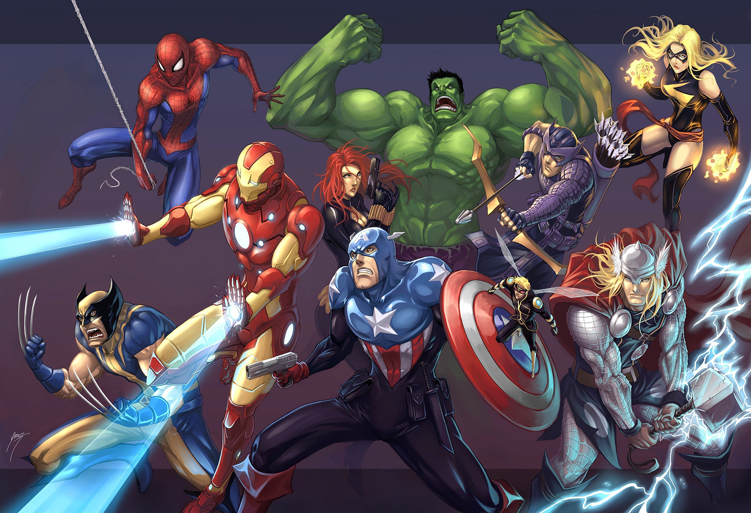 8k Avengers Background