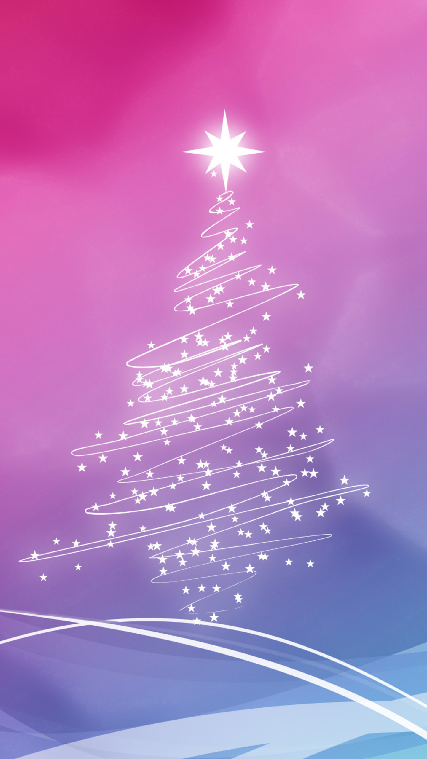 Handy-Wallpaper Feiertage, Rosa, Weihnachten, Weihnachtsbaum, Einfach, Frohe Weihnachten, Stern kostenlos herunterladen.