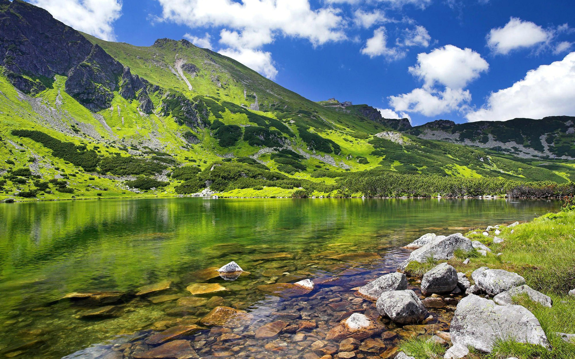 356700 descargar fondo de pantalla tierra/naturaleza, montaña, lago, paisaje, polonia, montañas: protectores de pantalla e imágenes gratis