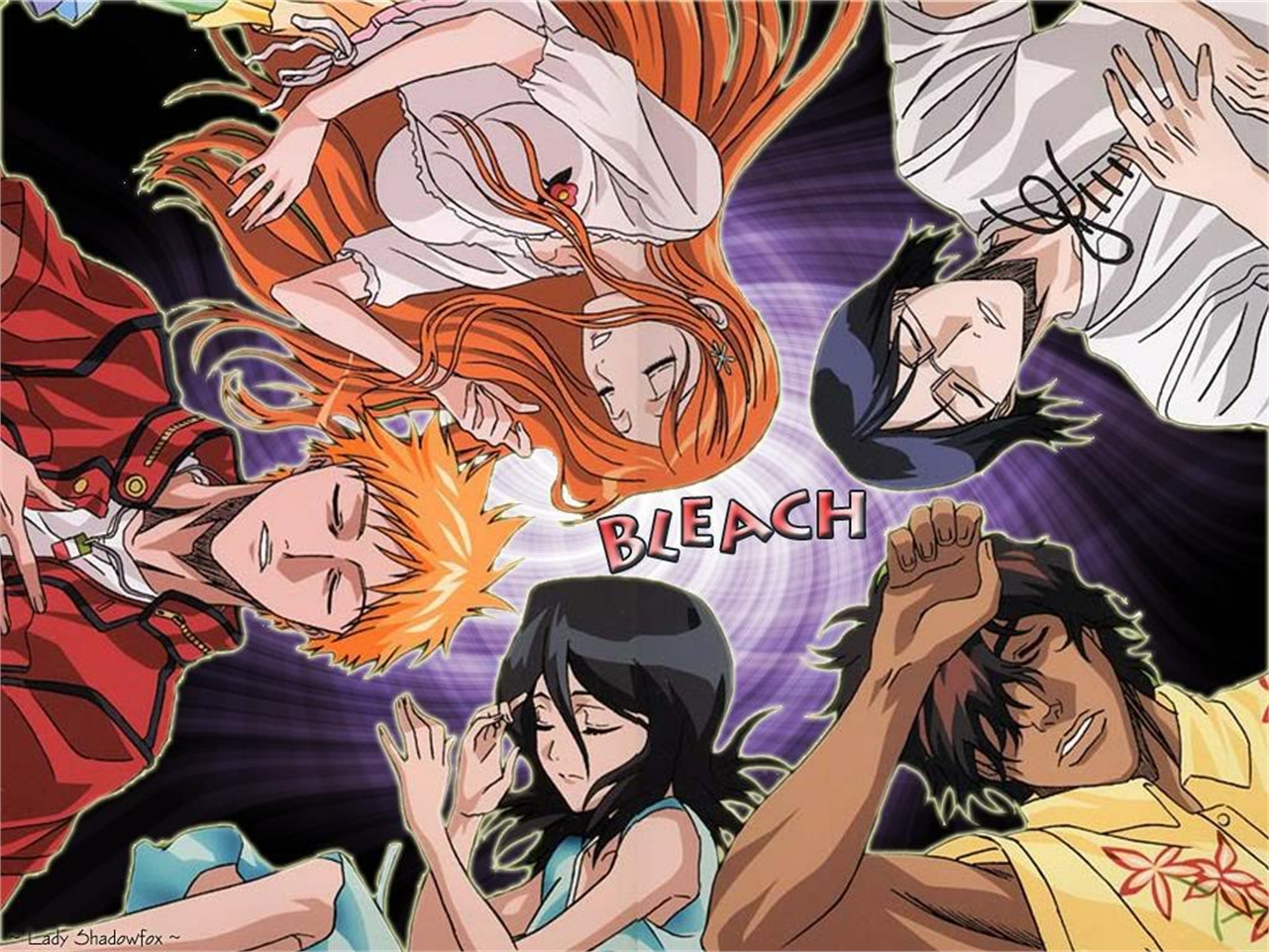 Téléchargez gratuitement l'image Bleach, Animé, Rukia Kuchiki, Ichigo Kurosaki, Orihime Inoué, Uryu Ishida, Yasutora Sado sur le bureau de votre PC