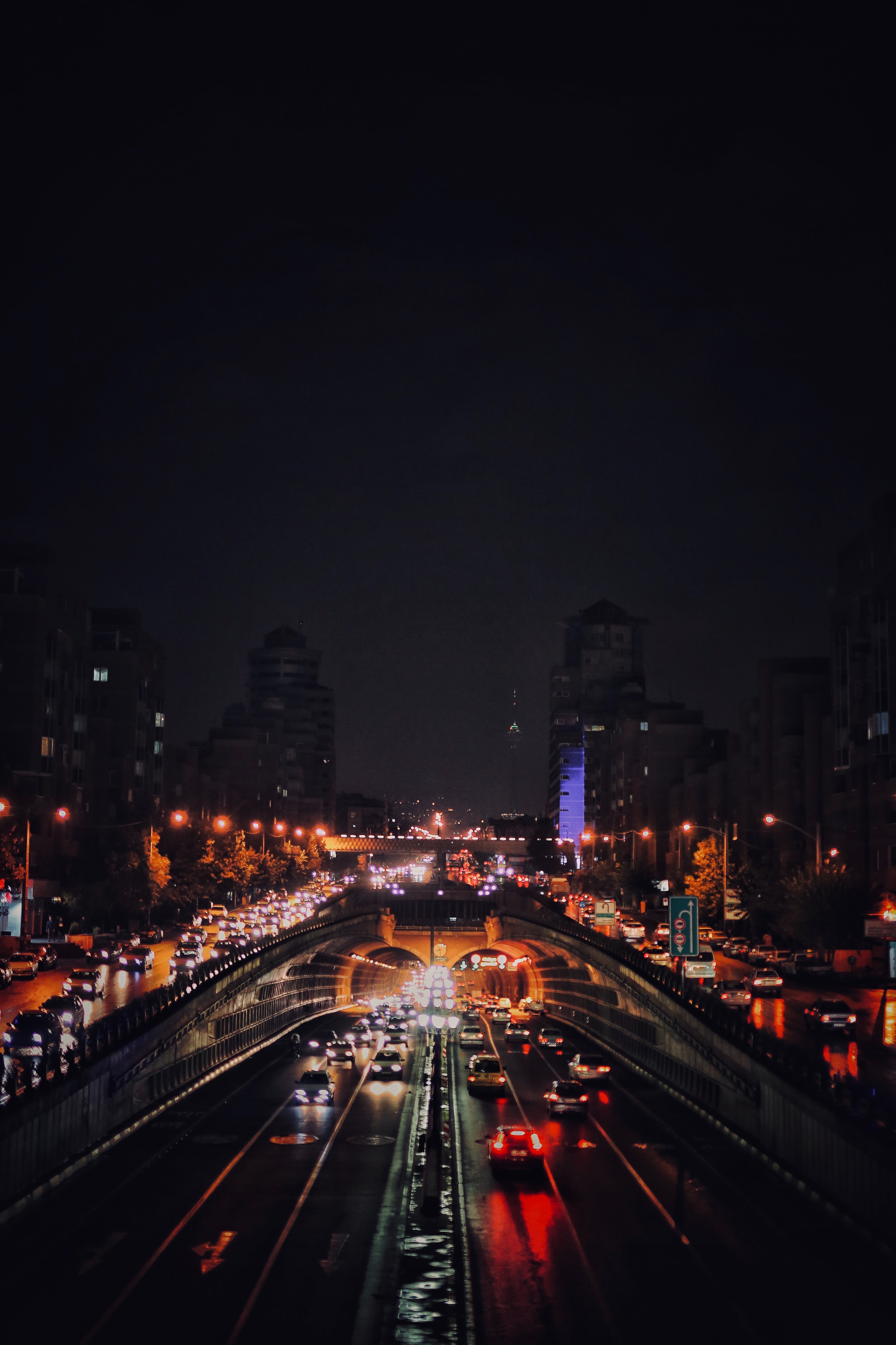 Download mobile wallpaper Cities, Lights, Road, Night City, Auto for free.