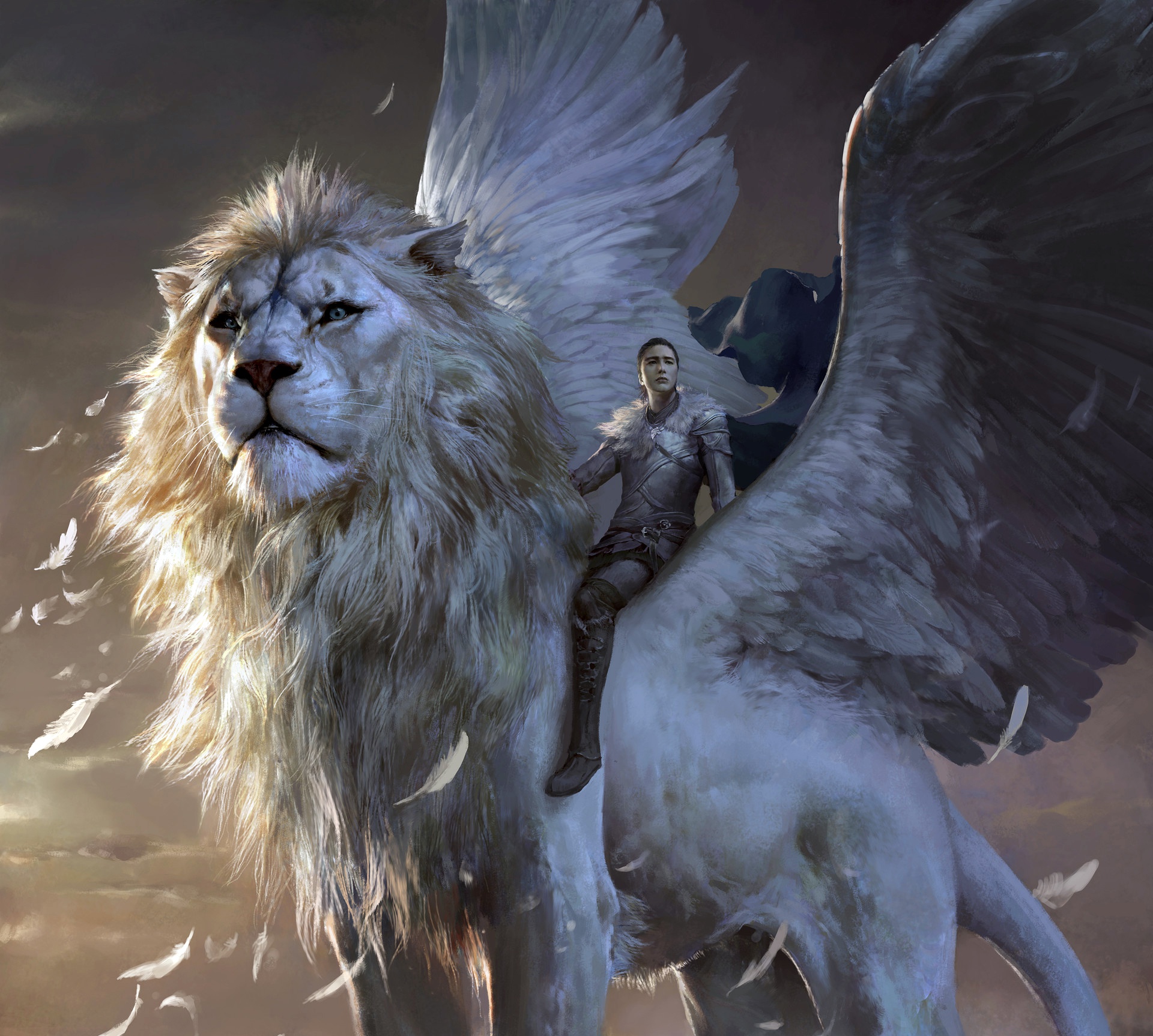 Free download wallpaper Fantasy, Lion, Creature, Fantasy Animals on your PC desktop