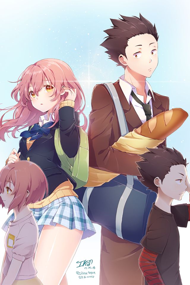 Handy-Wallpaper Animes, Shouko Nishimiya, Shoya Ishida, Koe No Katachi kostenlos herunterladen.