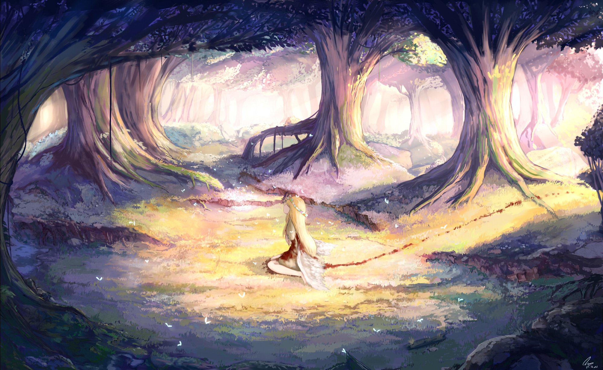 Download mobile wallpaper Anime, Forest for free.
