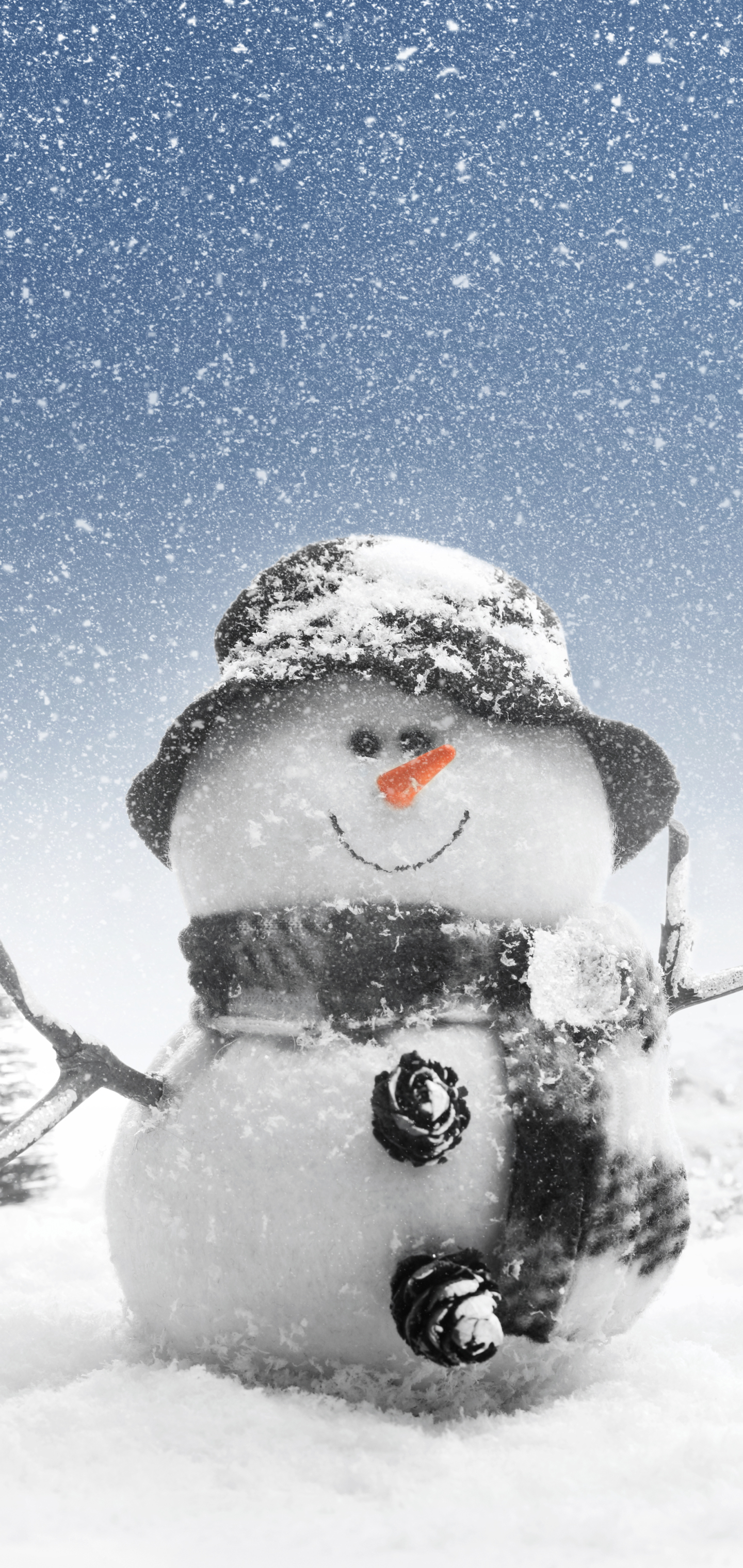 Download mobile wallpaper Winter, Snow, Snowman, Photography, Snowfall for free.