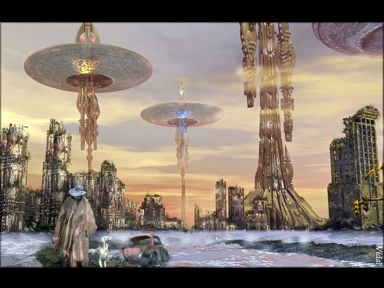 Free download wallpaper City, Sci Fi on your PC desktop