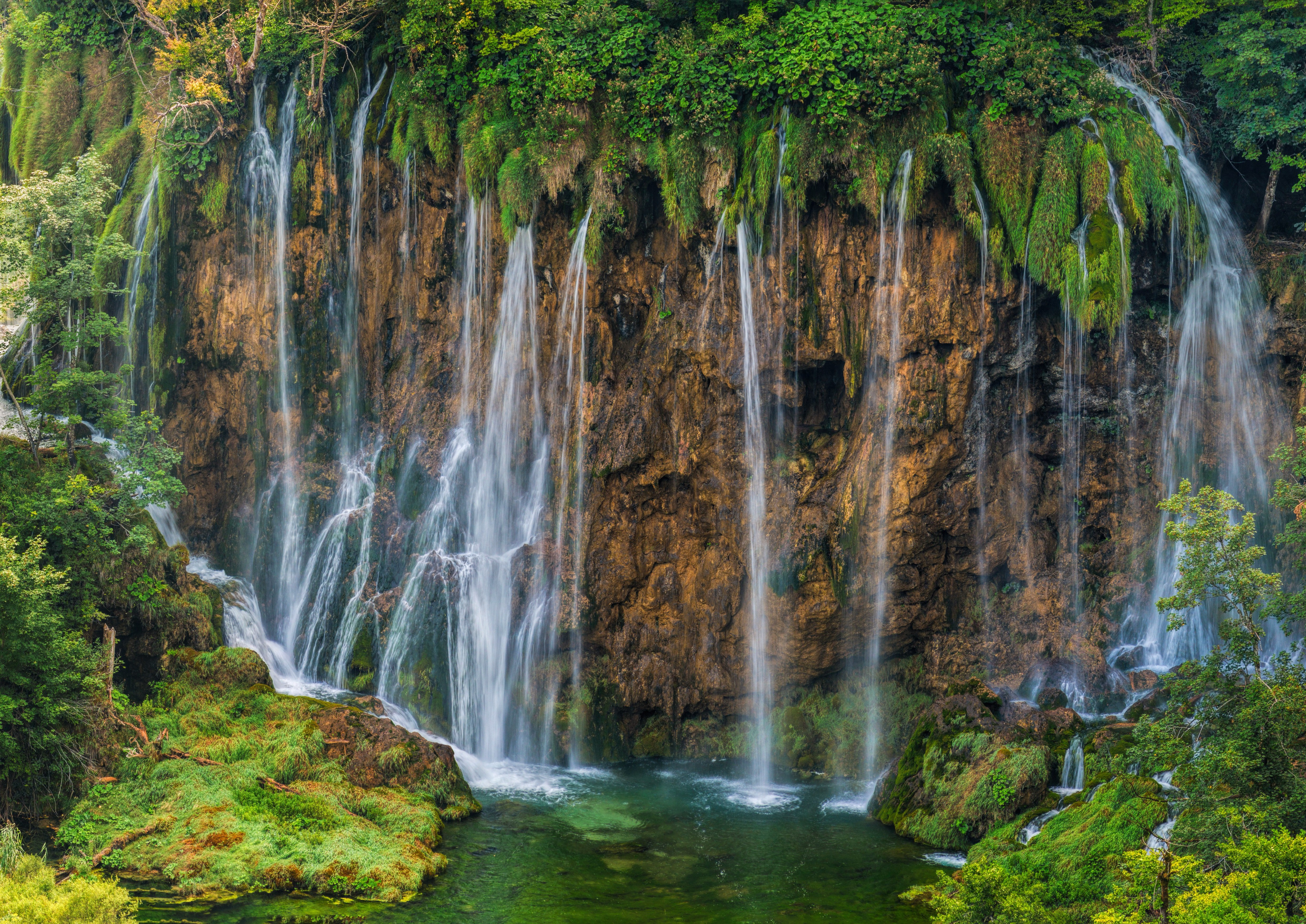 Скачать обои бесплатно Природа, Водопад, Хорватия, Земля/природа, Национальный Парк Плитвицкие Озера картинка на рабочий стол ПК