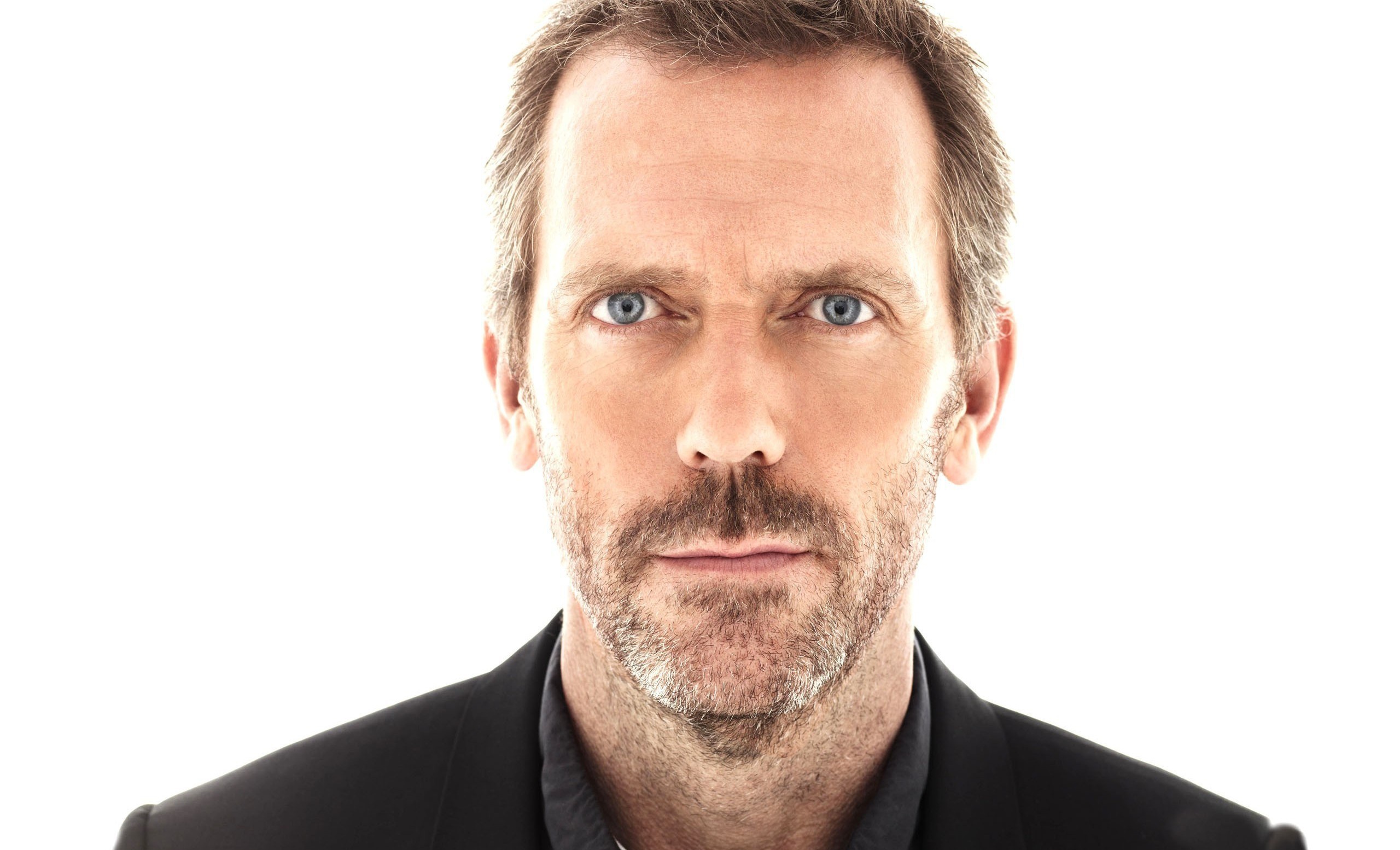 Download mobile wallpaper Hugh Laurie, English, Face, Blue Eyes, Celebrity, Actor for free.