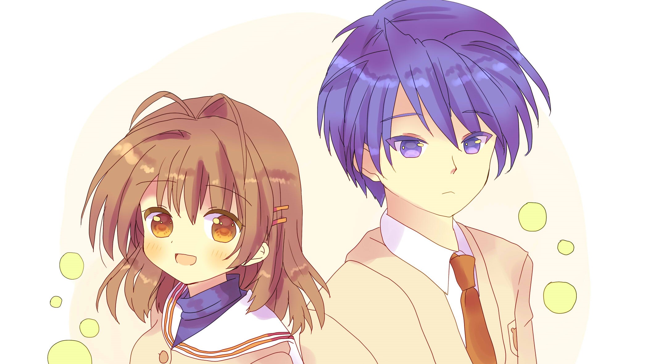 Handy-Wallpaper Tomoya Okazaki, Clannad, Nagisa Furukawa, Animes kostenlos herunterladen.