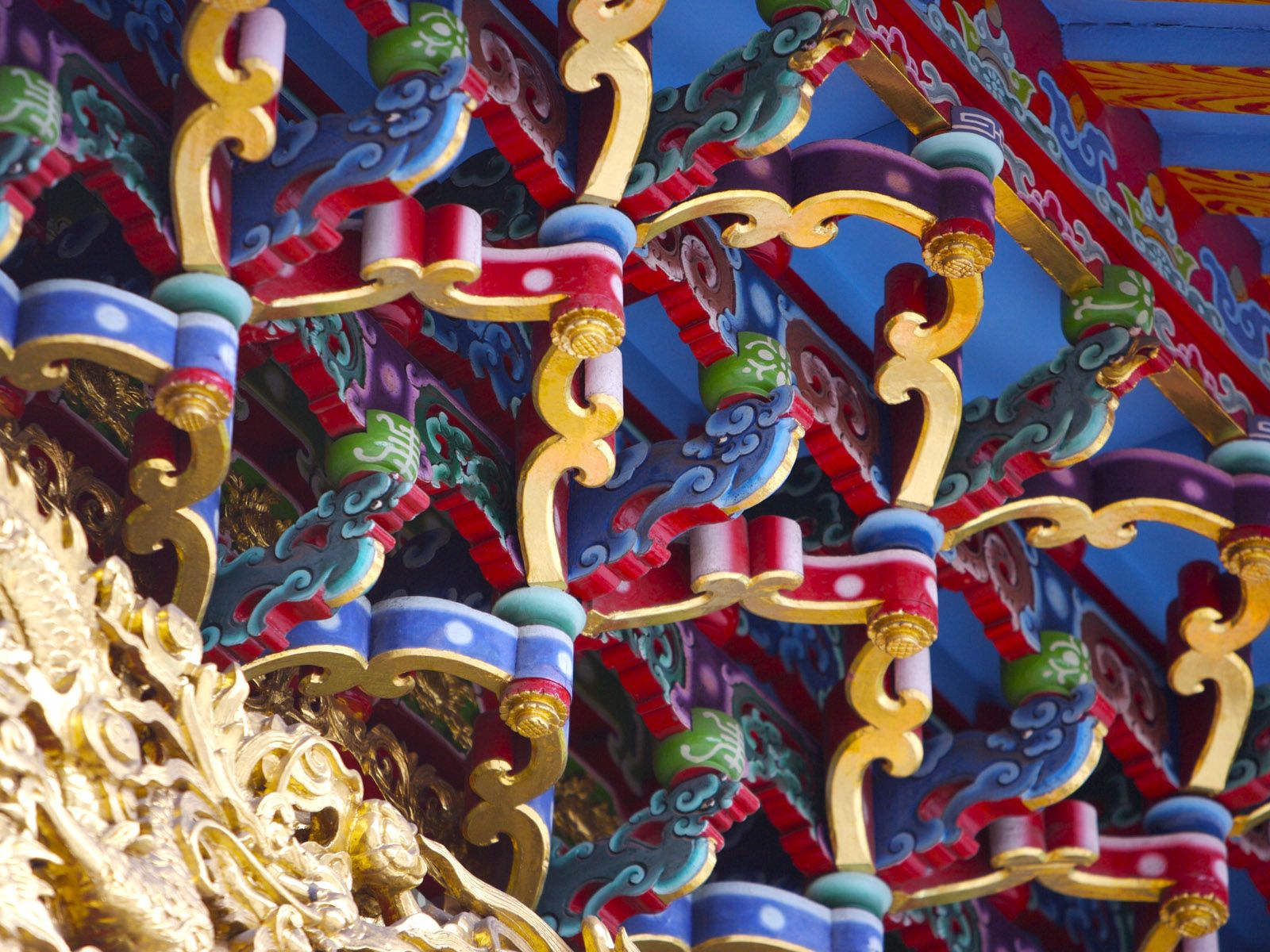 decorations, miscellanea, miscellaneous, multicolored, motley, roof, china desktop HD wallpaper