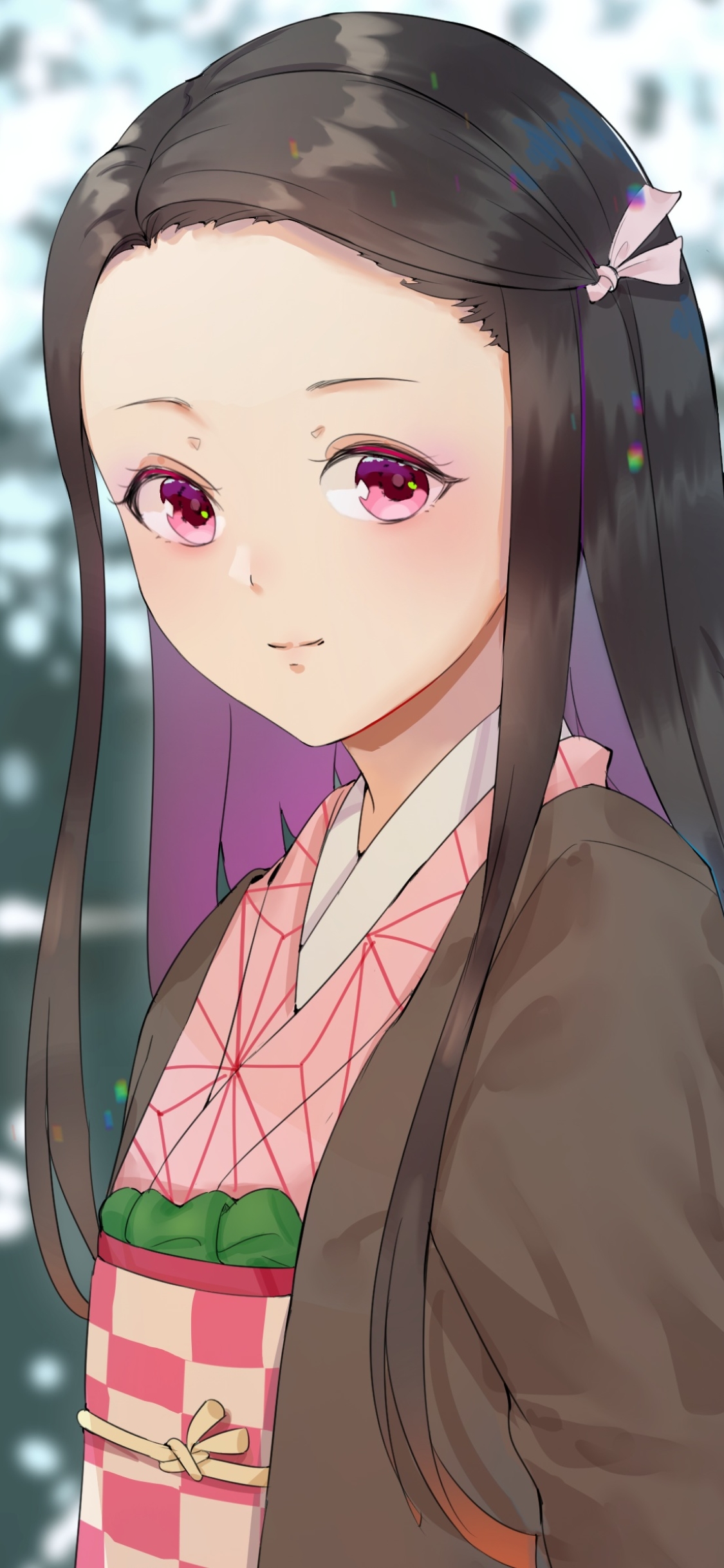 Handy-Wallpaper Animes, Nezuko Kamado, Demon Slayer kostenlos herunterladen.