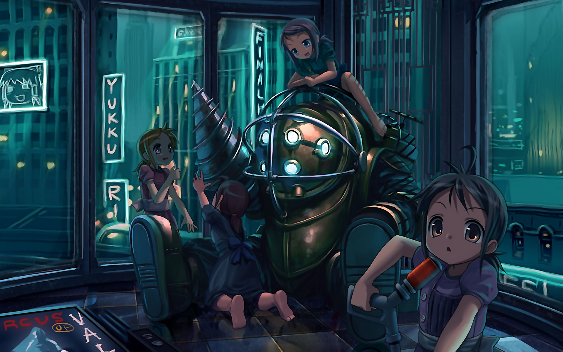 Laden Sie das Bioshock, Computerspiele-Bild kostenlos auf Ihren PC-Desktop herunter