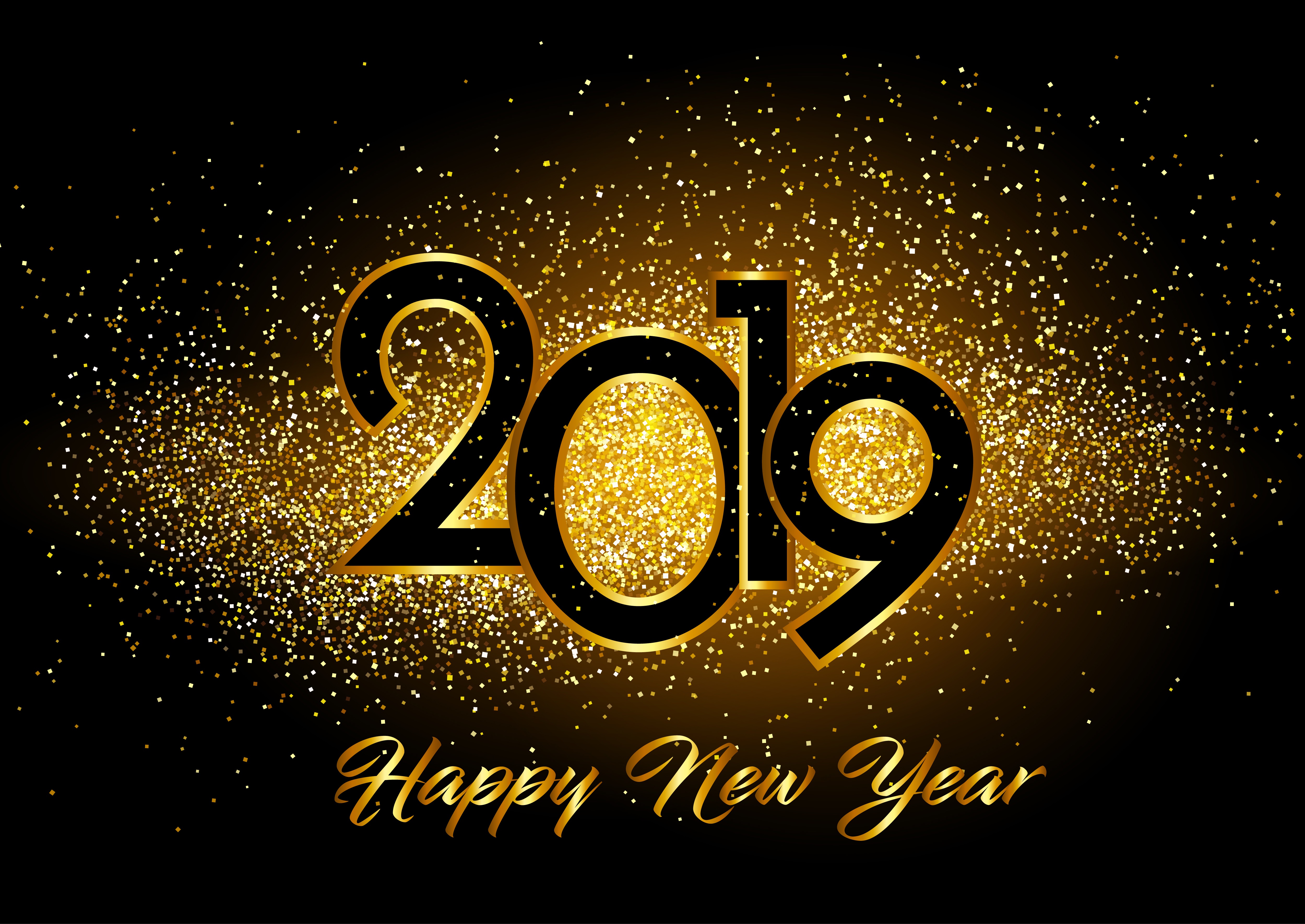 Descarga gratuita de fondo de pantalla para móvil de Día Festivo, Brillantina, Feliz Año Nuevo, Año Nuevo 2019.