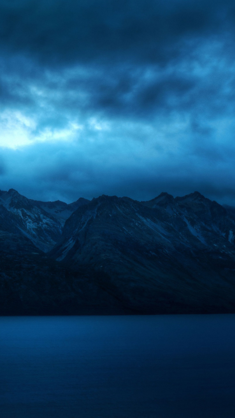 無料モバイル壁紙山, 暗い, 青い, 地球, 丘, 空, 山岳をダウンロードします。