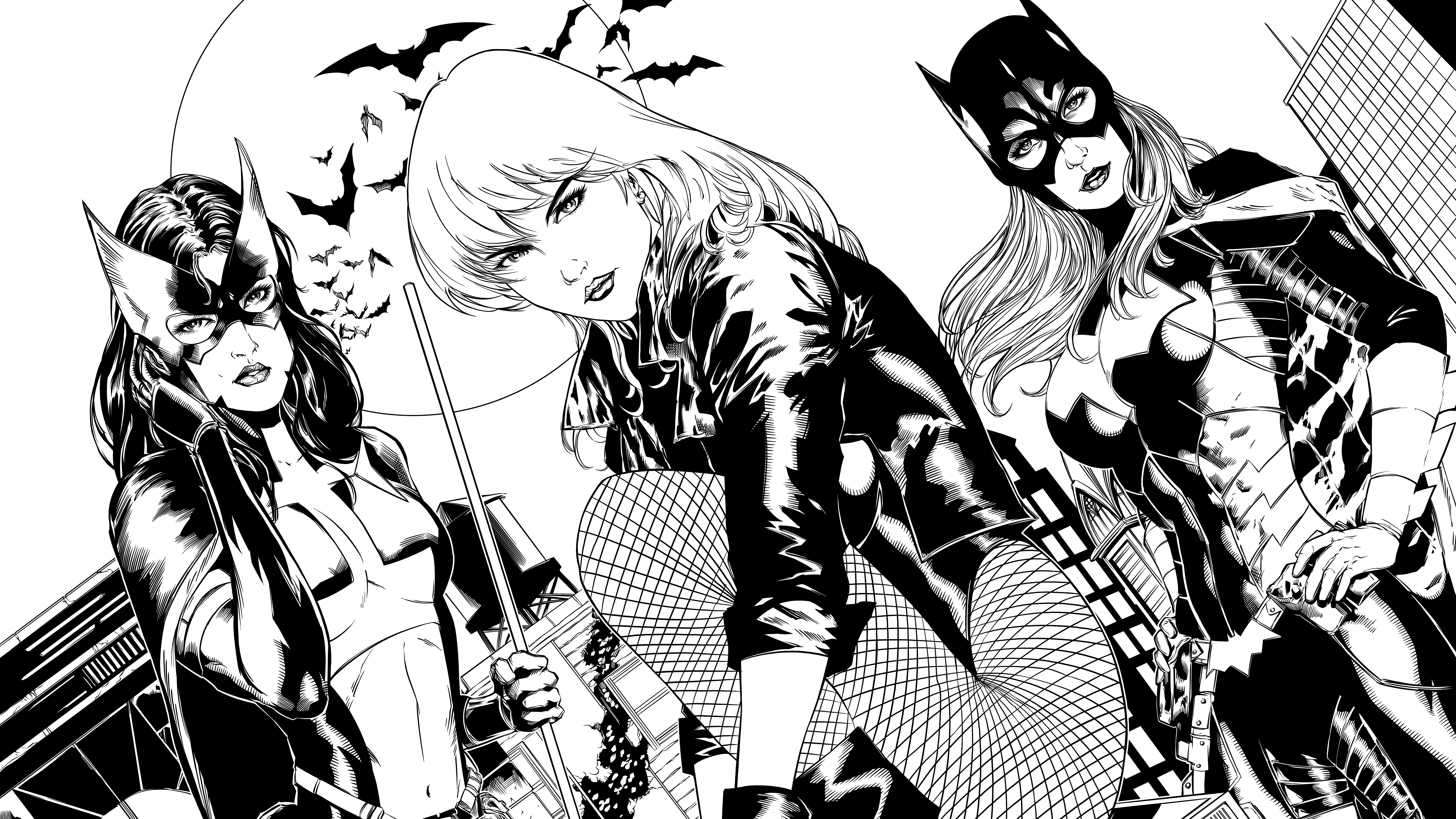 comics, gotham city sirens, batgirl, black canary, huntress (dc comics)