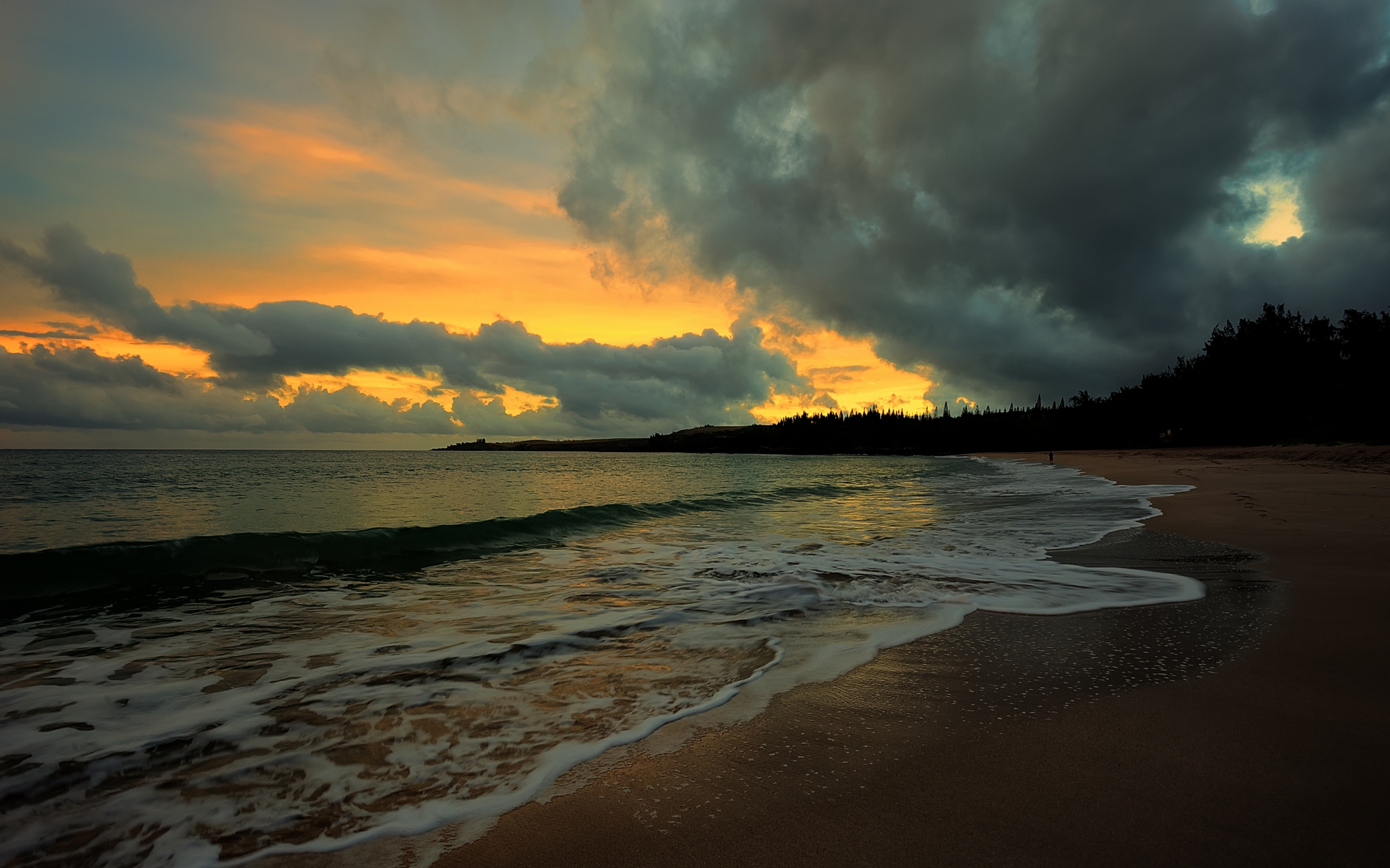 Free download wallpaper Landscape, Sunset, Beach on your PC desktop